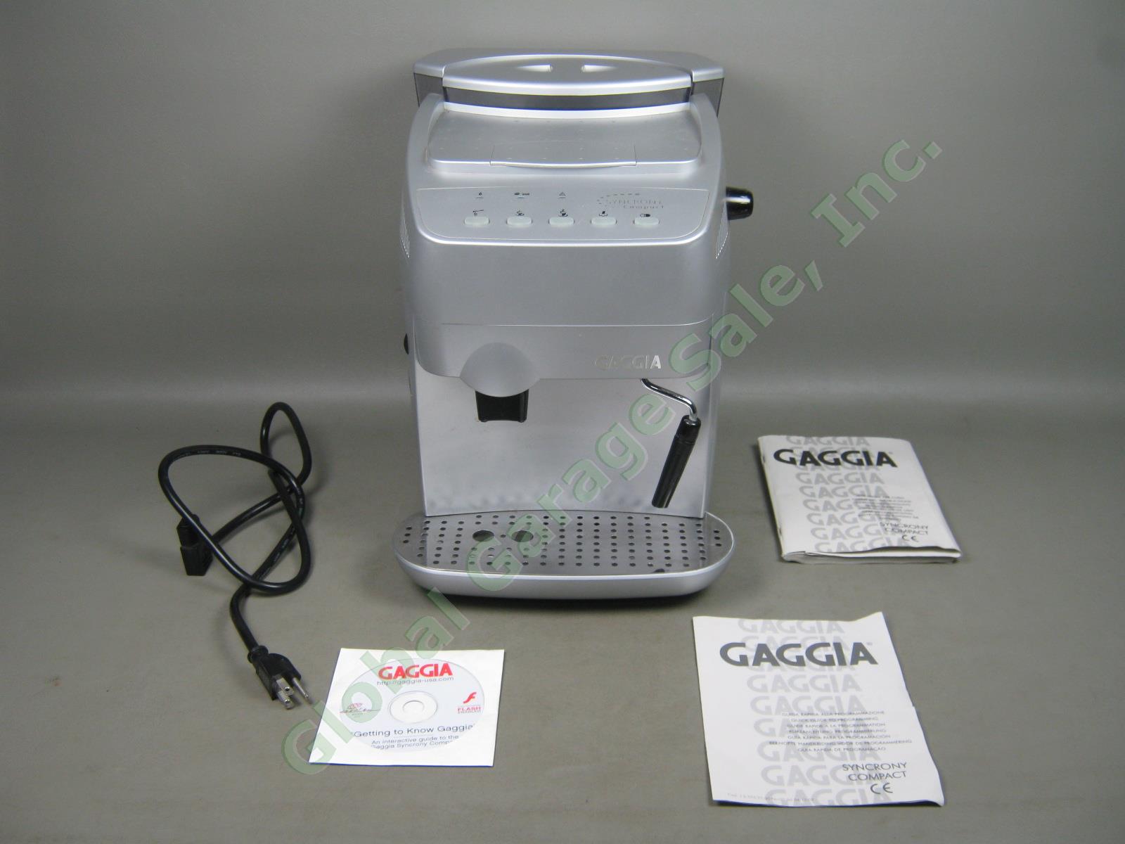 Gaggia Syncrony Compact Digital Espresso Coffee Cappuccino Maker Machine +Manual