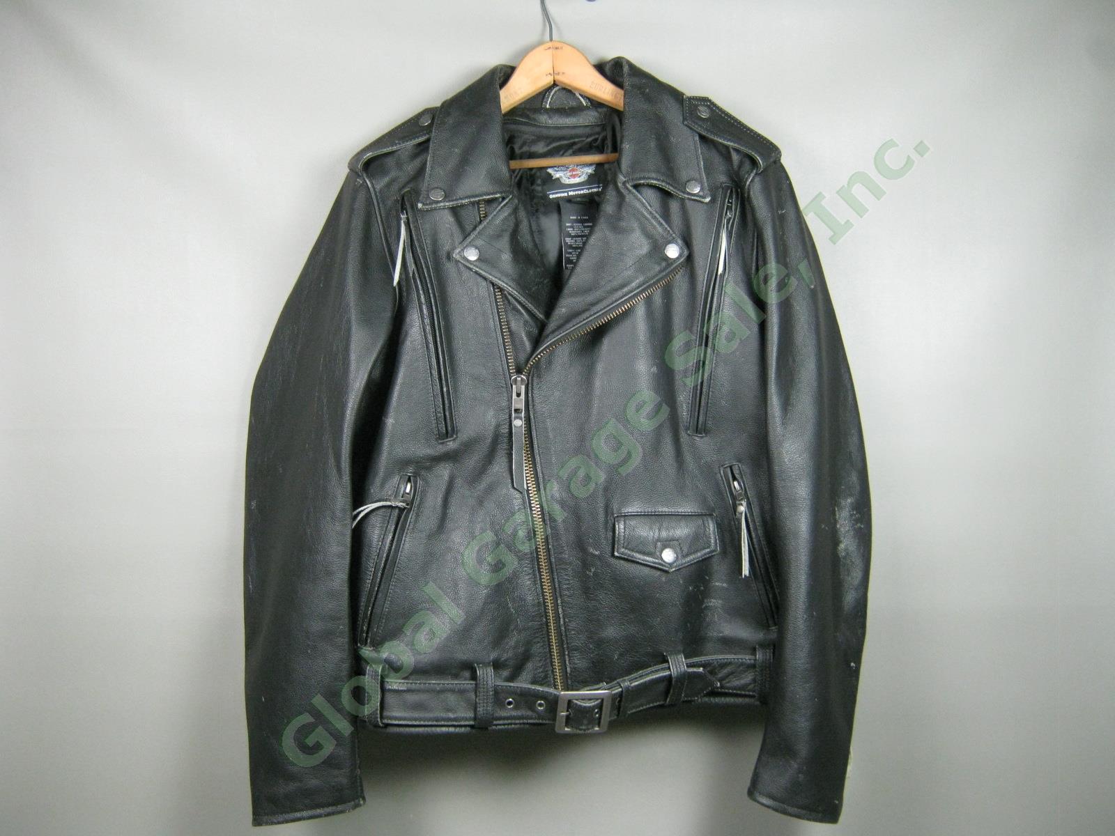 Mens Genuine Harley-Davidson El Camino II Black Leather Jacket 98035-12VM Medium