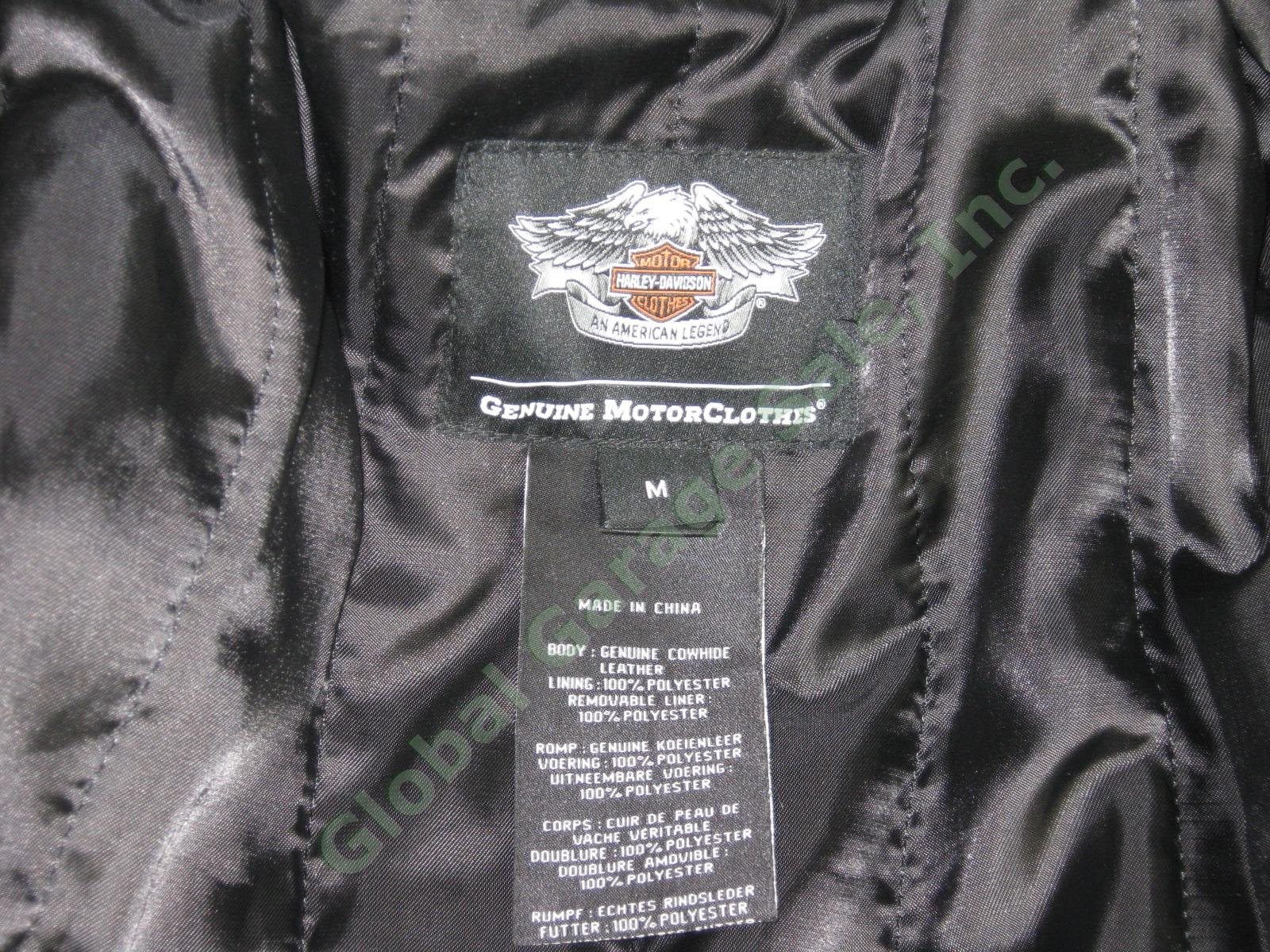 Mens Genuine Harley-Davidson El Camino II Black Leather Jacket 98035-12VM Medium 4