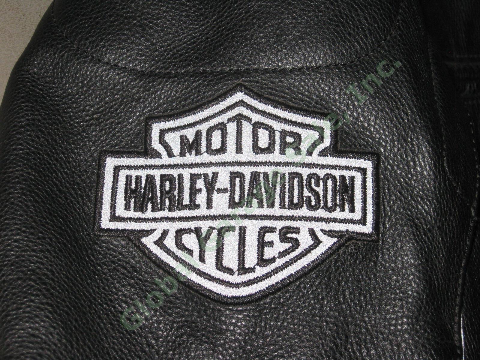 Men Harley Davidson Reflective Willie G Skull Black Leather Jacket 98099-07VM XL 3