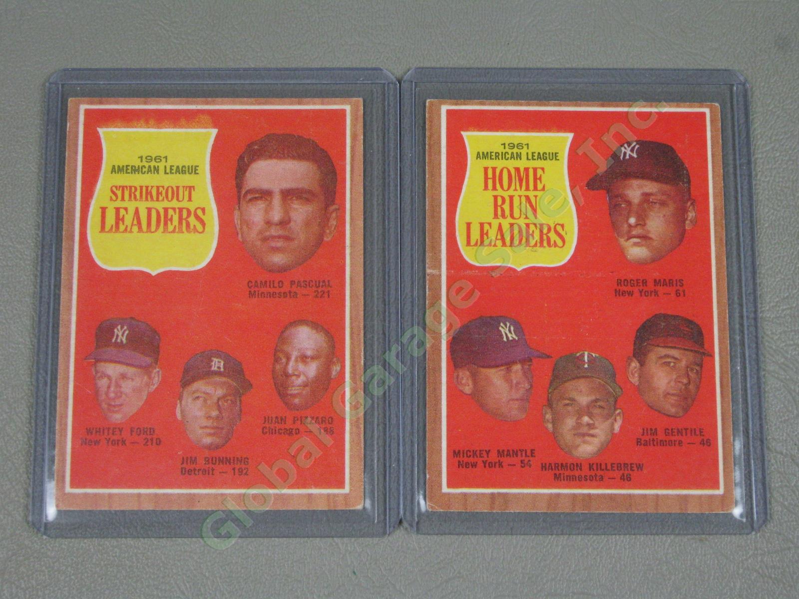 160 Vtg 1961 1962 1963 Topps Baseball Card Lot w/ RBI Home Run Leaders + VG-EX 1