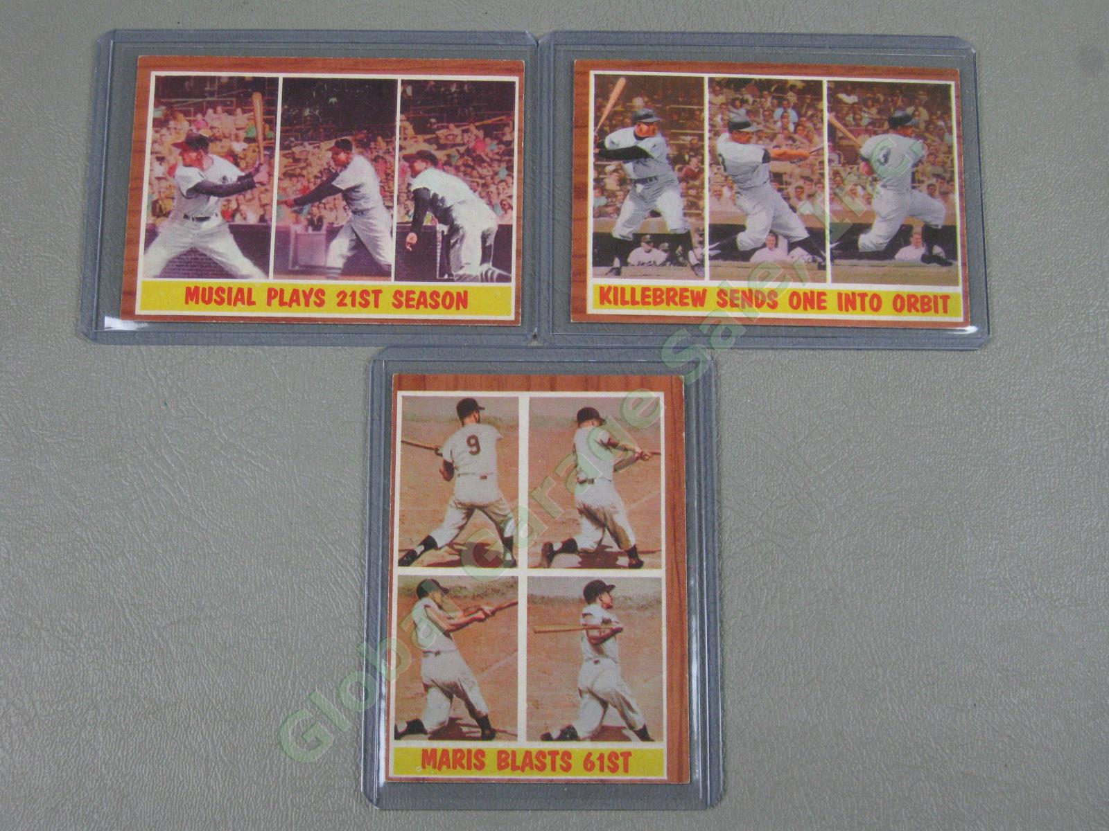 160 Vtg 1961 1962 1963 Topps Baseball Card Lot w/ RBI Home Run Leaders + VG-EX 3