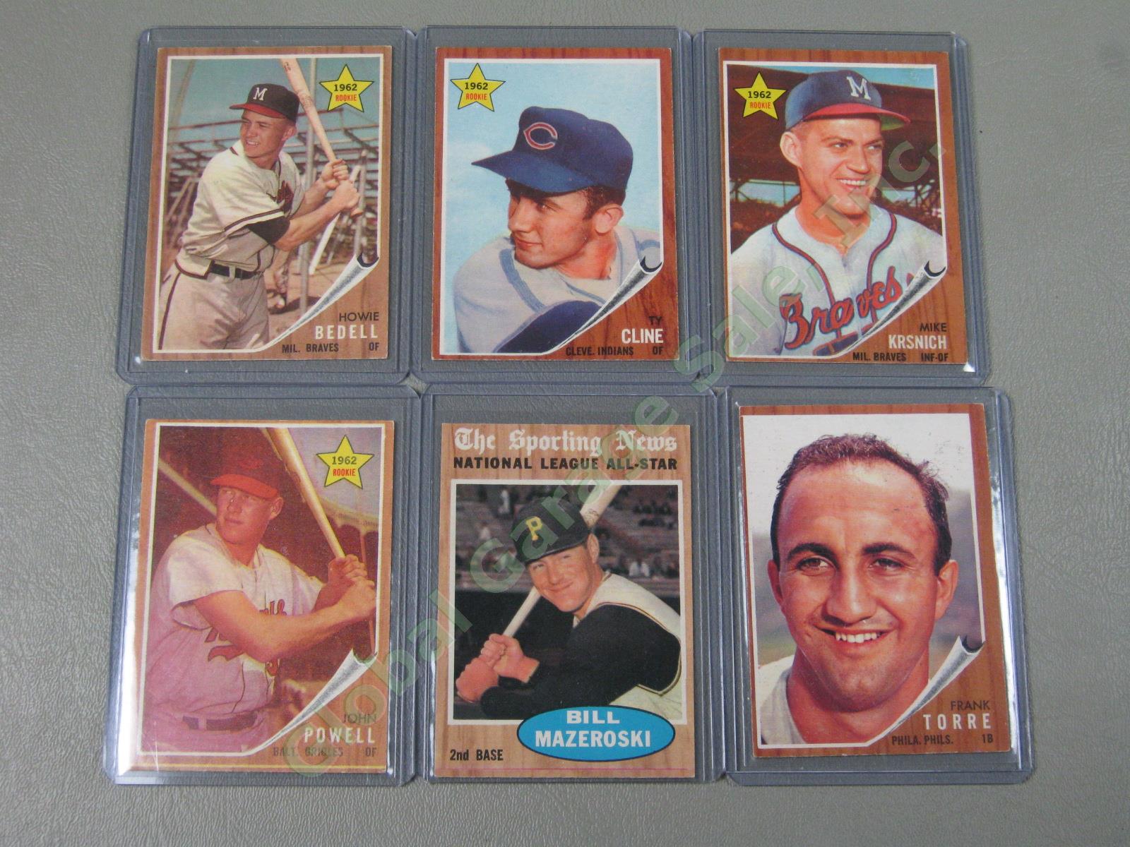 160 Vtg 1961 1962 1963 Topps Baseball Card Lot w/ RBI Home Run Leaders + VG-EX 6