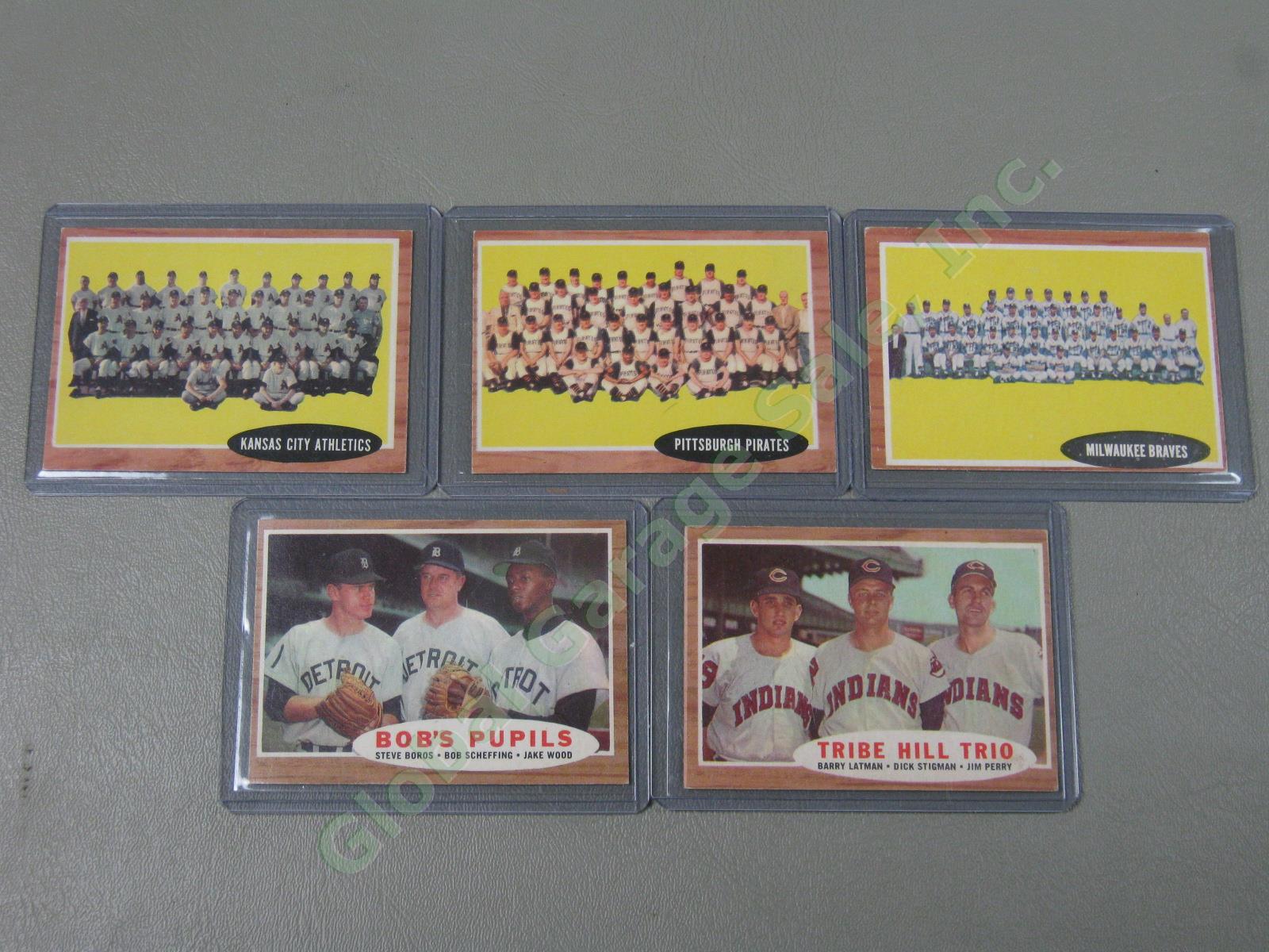 160 Vtg 1961 1962 1963 Topps Baseball Card Lot w/ RBI Home Run Leaders + VG-EX 7