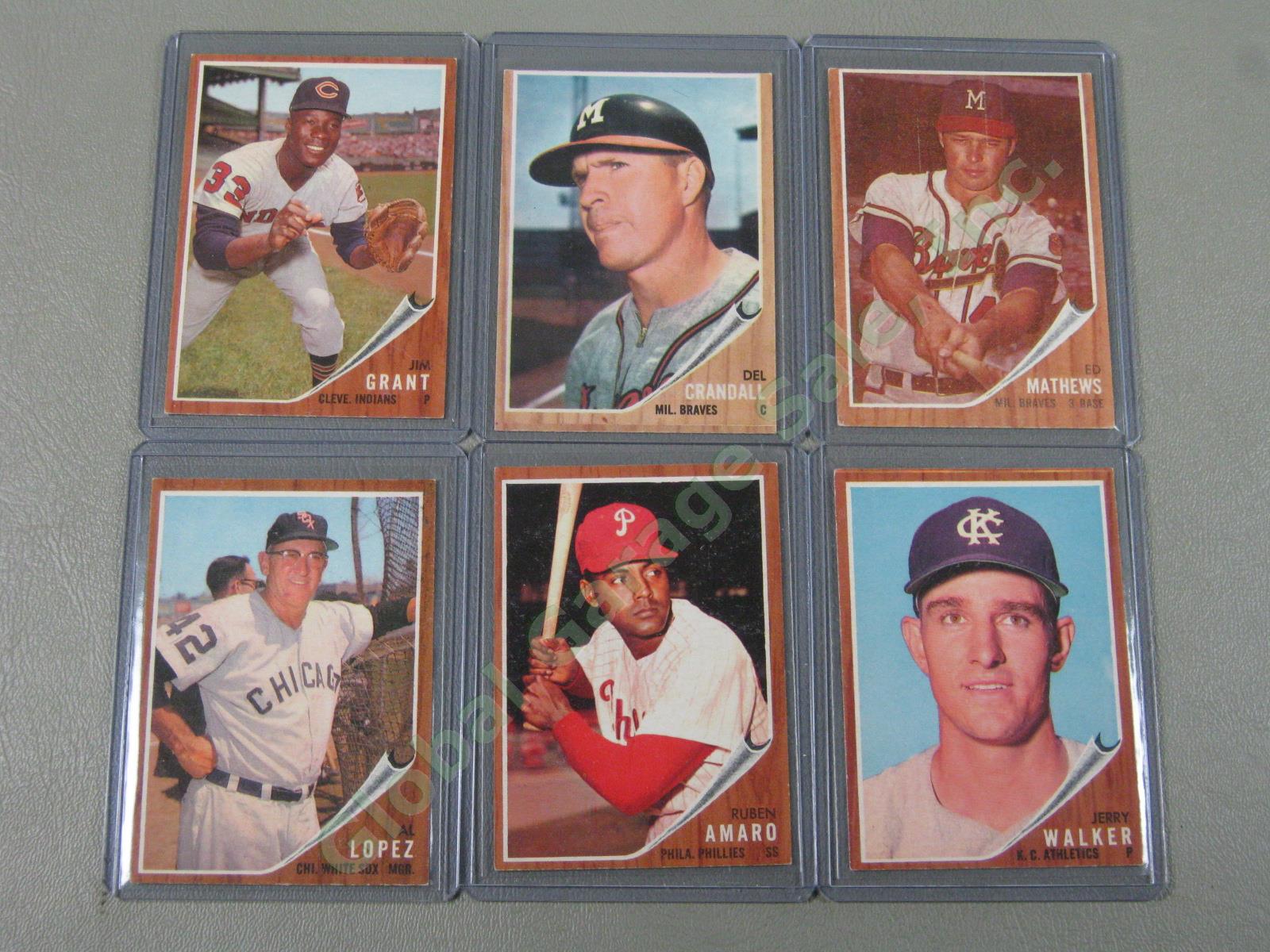 160 Vtg 1961 1962 1963 Topps Baseball Card Lot w/ RBI Home Run Leaders + VG-EX 9