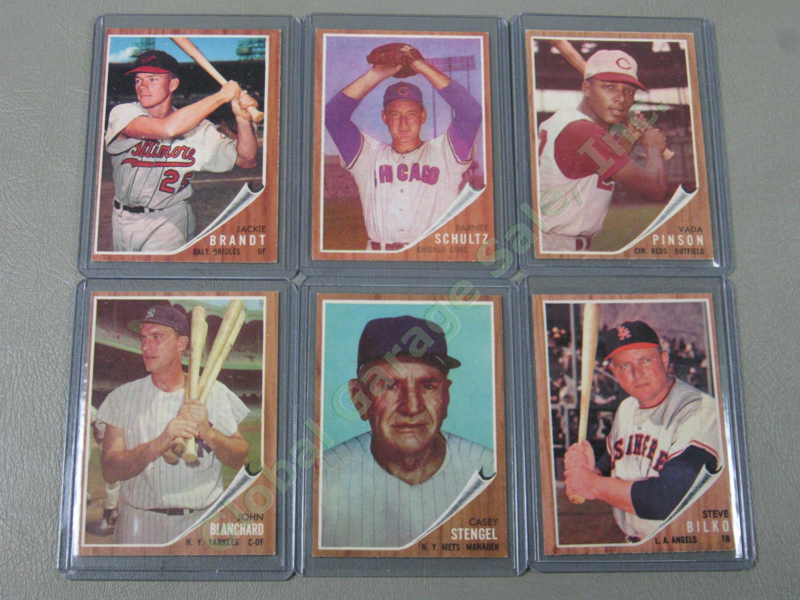 160 Vtg 1961 1962 1963 Topps Baseball Card Lot w/ RBI Home Run Leaders + VG-EX 11