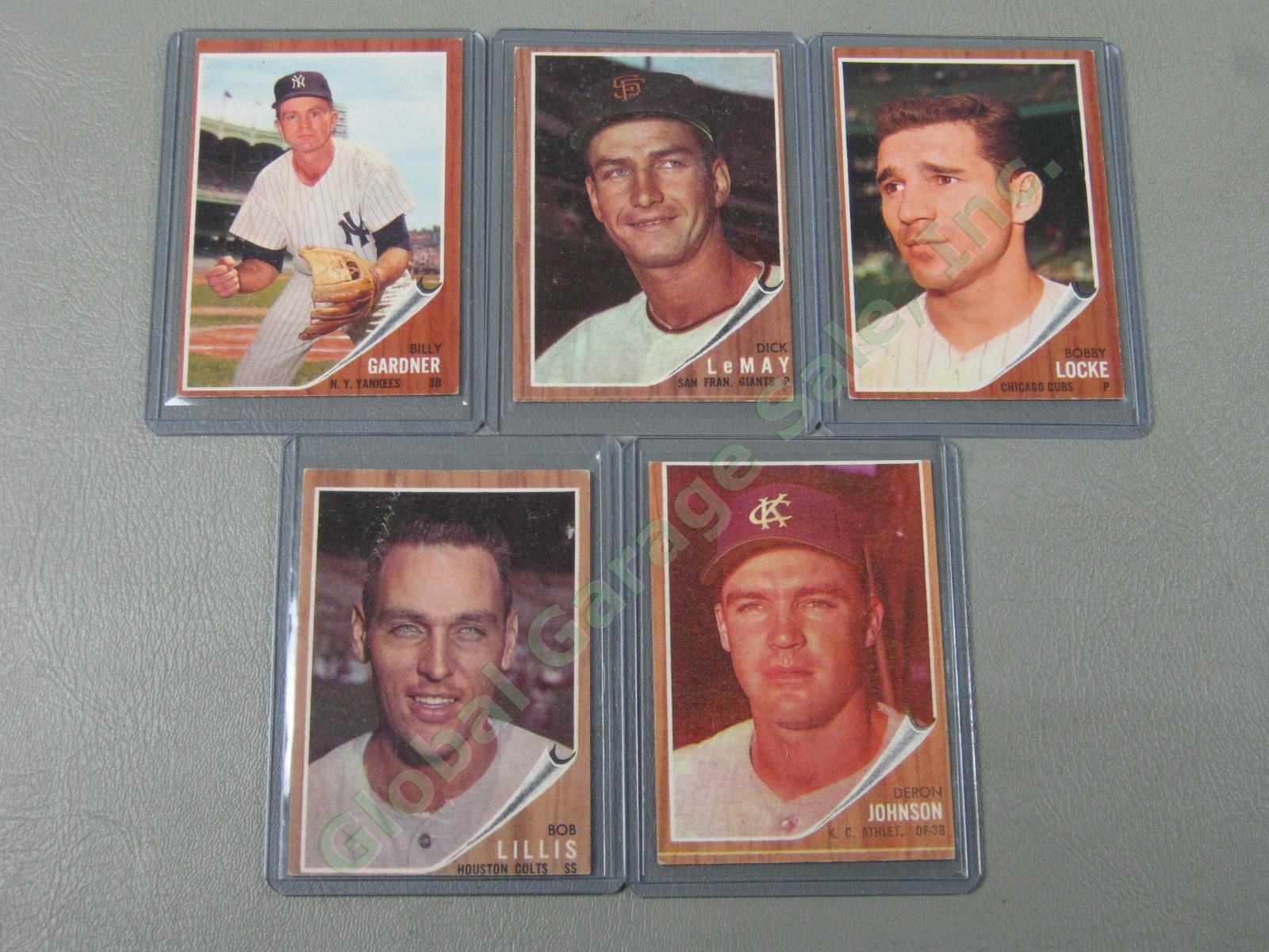 160 Vtg 1961 1962 1963 Topps Baseball Card Lot w/ RBI Home Run Leaders + VG-EX 12