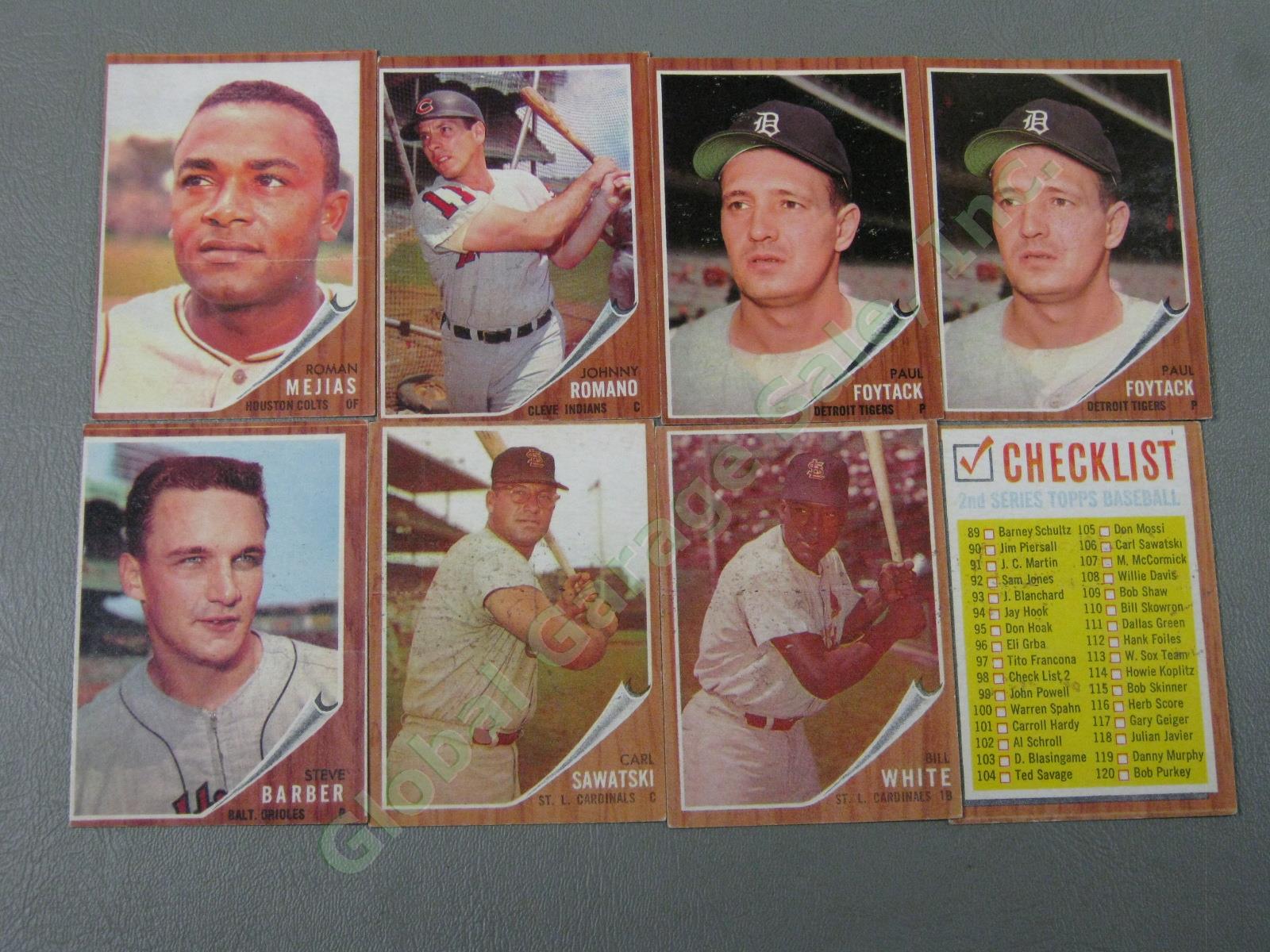 160 Vtg 1961 1962 1963 Topps Baseball Card Lot w/ RBI Home Run Leaders + VG-EX 15