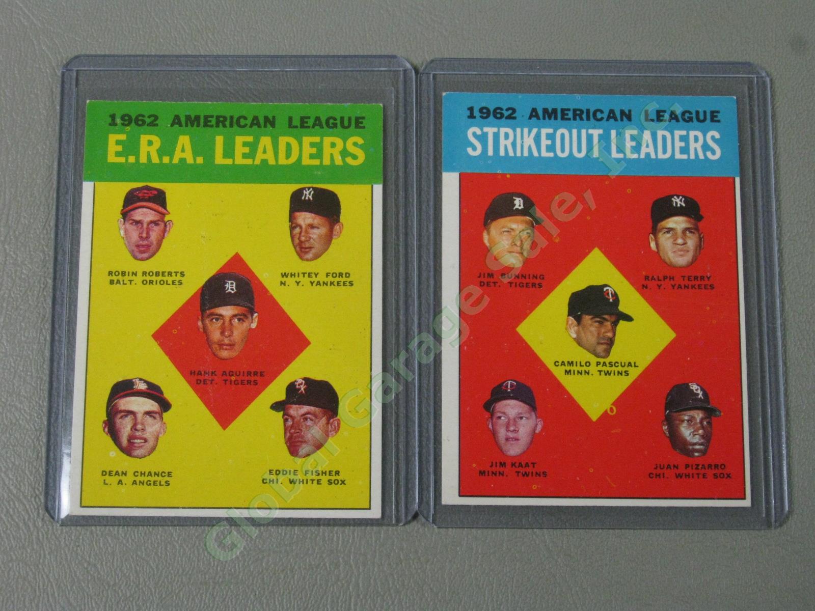 160 Vtg 1961 1962 1963 Topps Baseball Card Lot w/ RBI Home Run Leaders + VG-EX 16