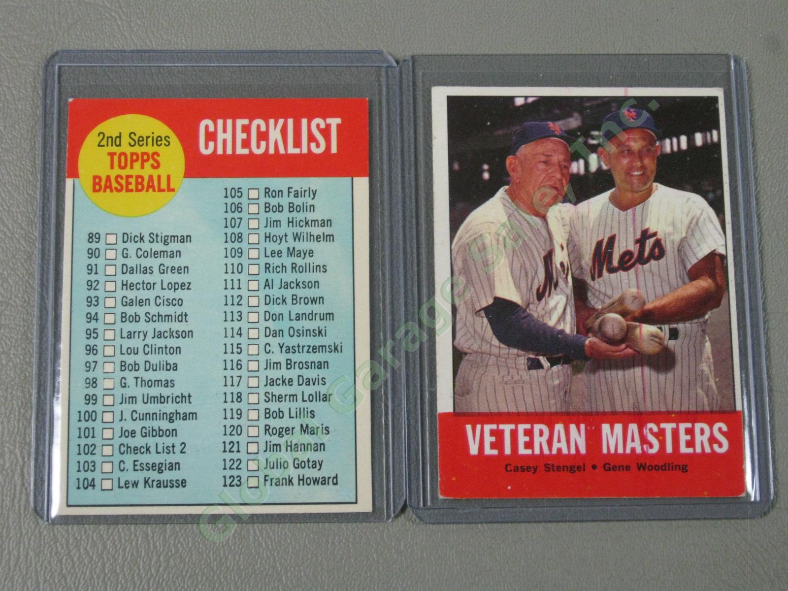 160 Vtg 1961 1962 1963 Topps Baseball Card Lot w/ RBI Home Run Leaders + VG-EX 18
