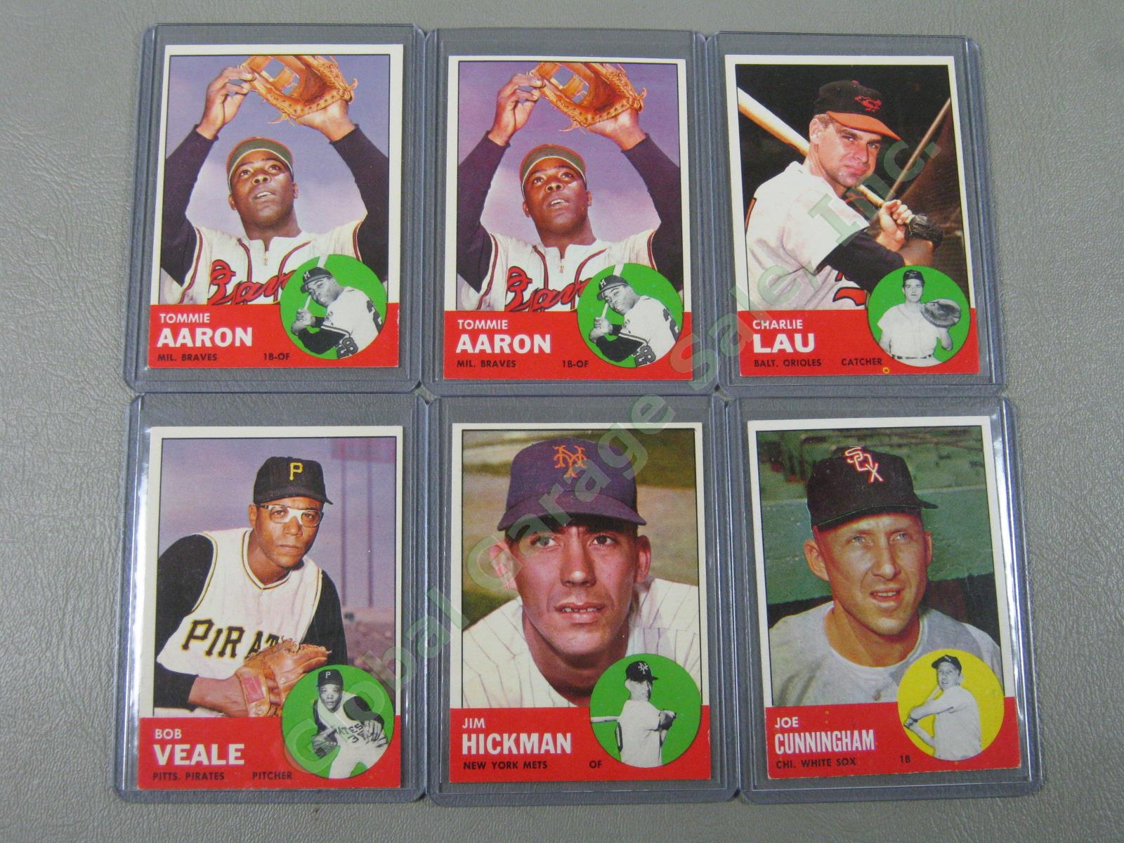160 Vtg 1961 1962 1963 Topps Baseball Card Lot w/ RBI Home Run Leaders + VG-EX 21