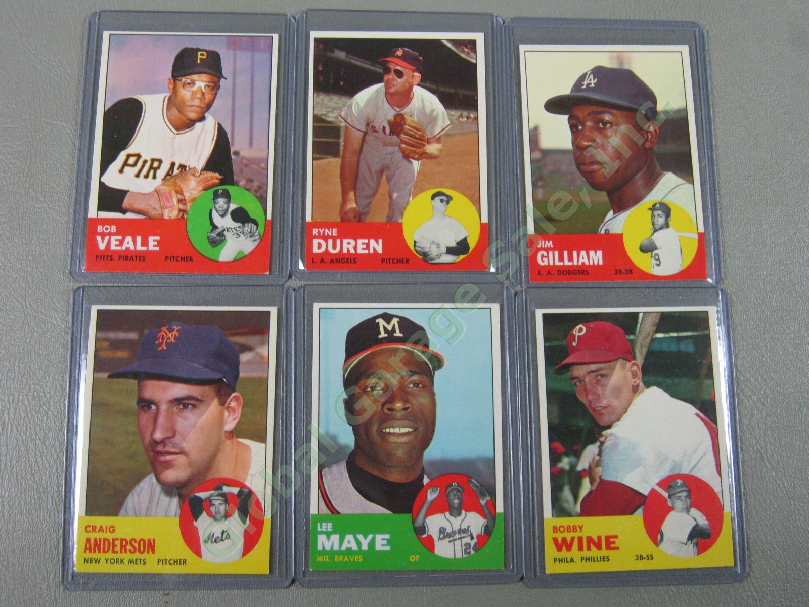 160 Vtg 1961 1962 1963 Topps Baseball Card Lot w/ RBI Home Run Leaders + VG-EX 22
