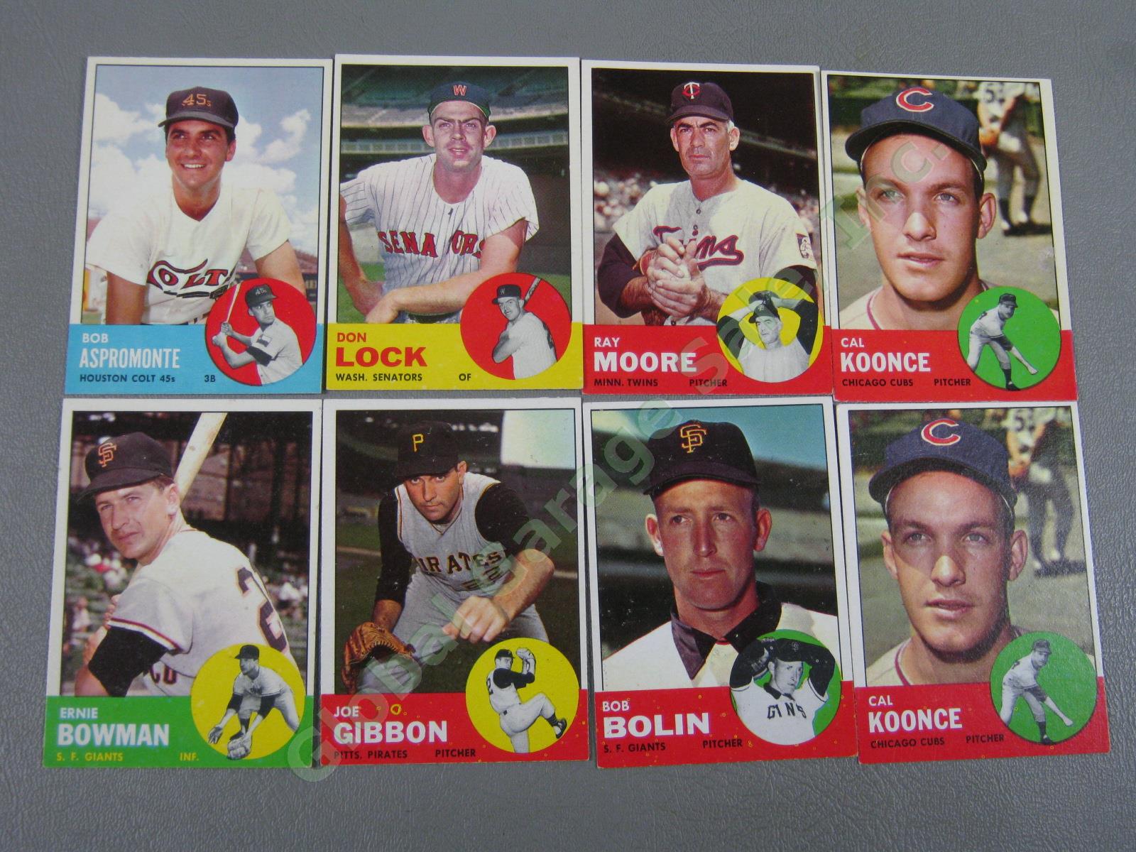 160 Vtg 1961 1962 1963 Topps Baseball Card Lot w/ RBI Home Run Leaders + VG-EX 25