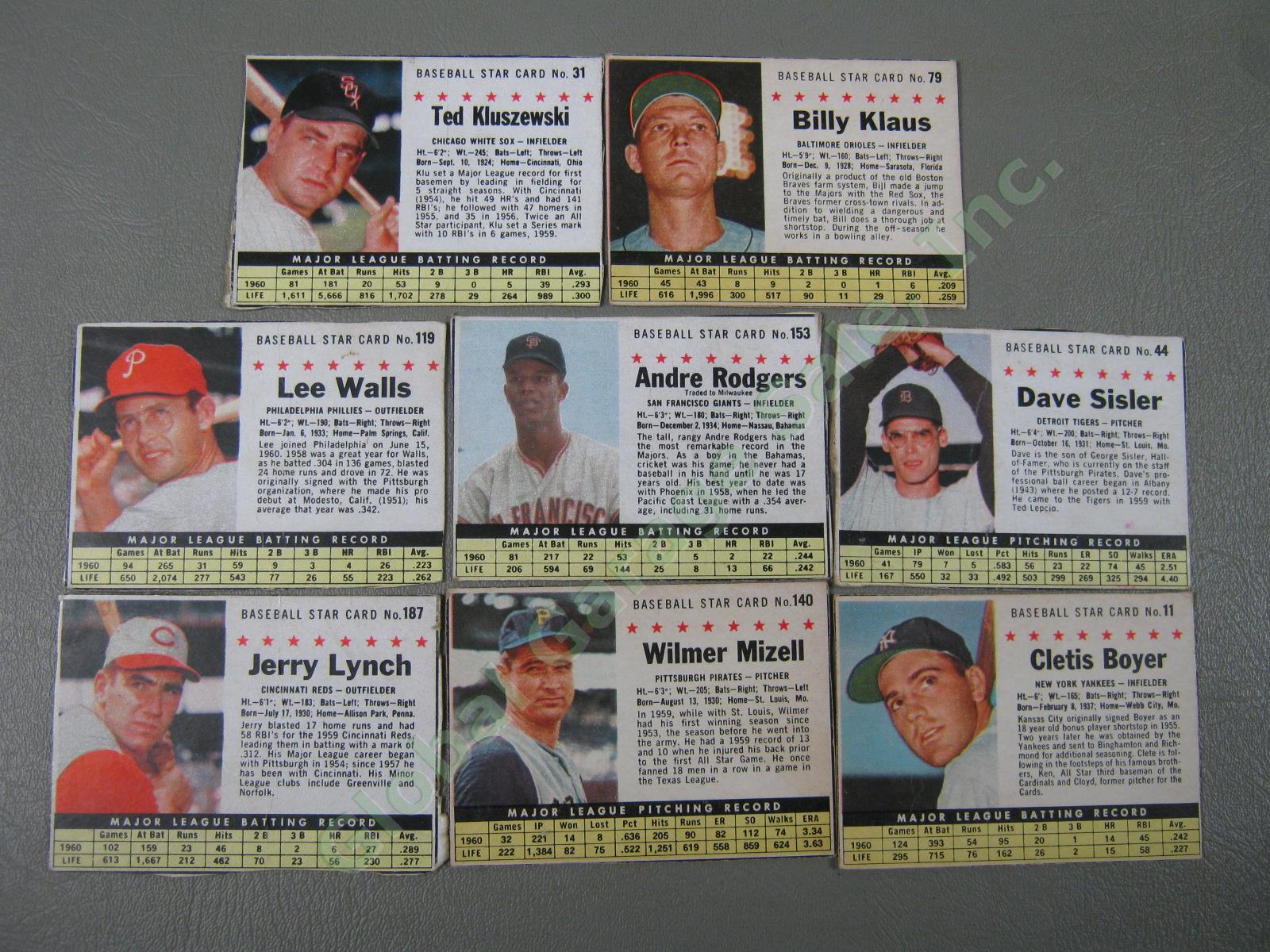 160 Vtg 1961 1962 1963 Topps Baseball Card Lot w/ RBI Home Run Leaders + VG-EX 36