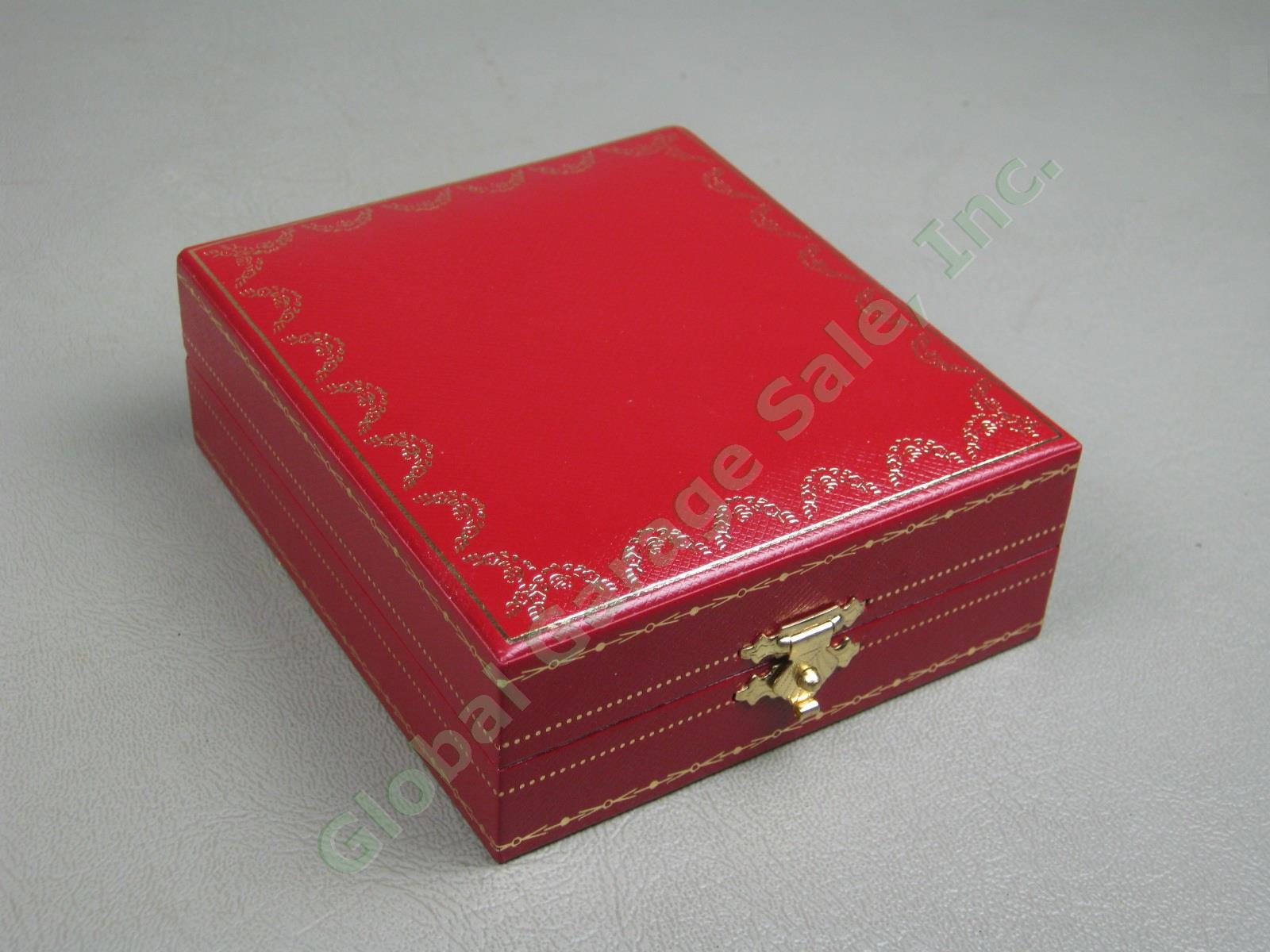 Cartier La Dona Gold Plated Travel Alarm Clock 2985 Brown Suede + Box/Paperwork 6