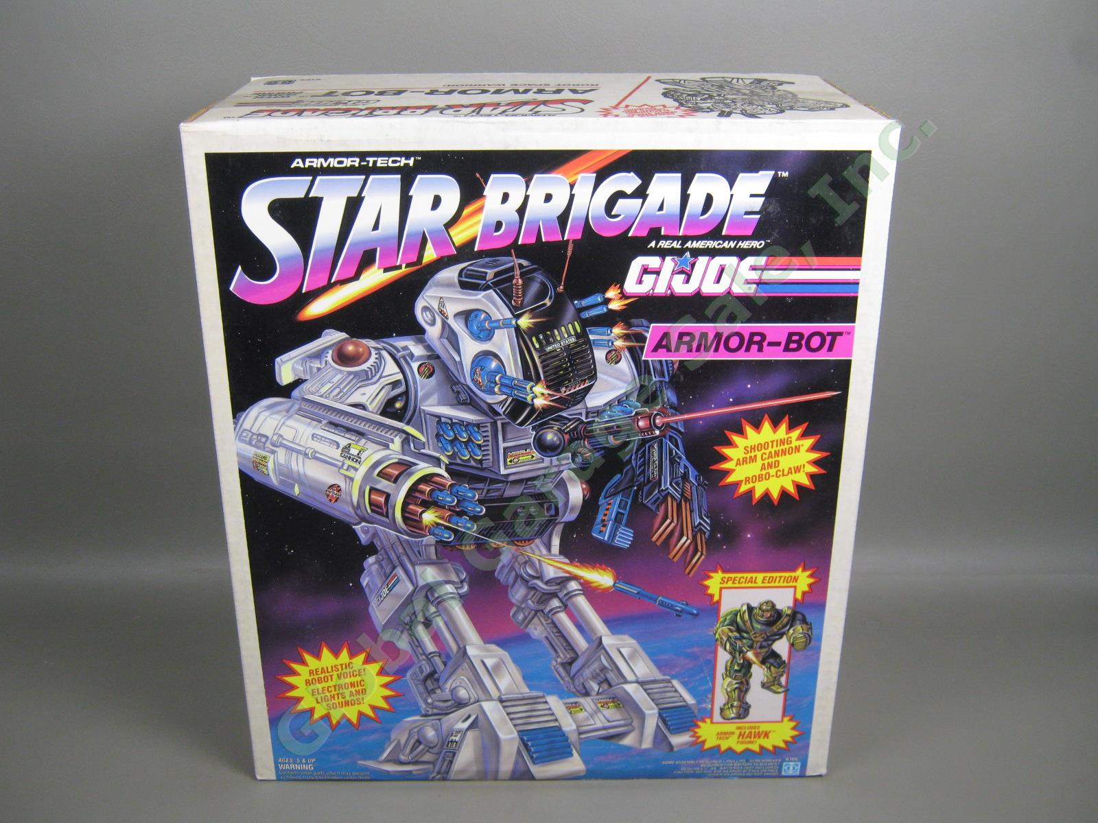 NOS NEW SEALED Vtg 1993 GI Joe Armor-Tech Star Brigade Armor-Bot W/ Hawk Figure