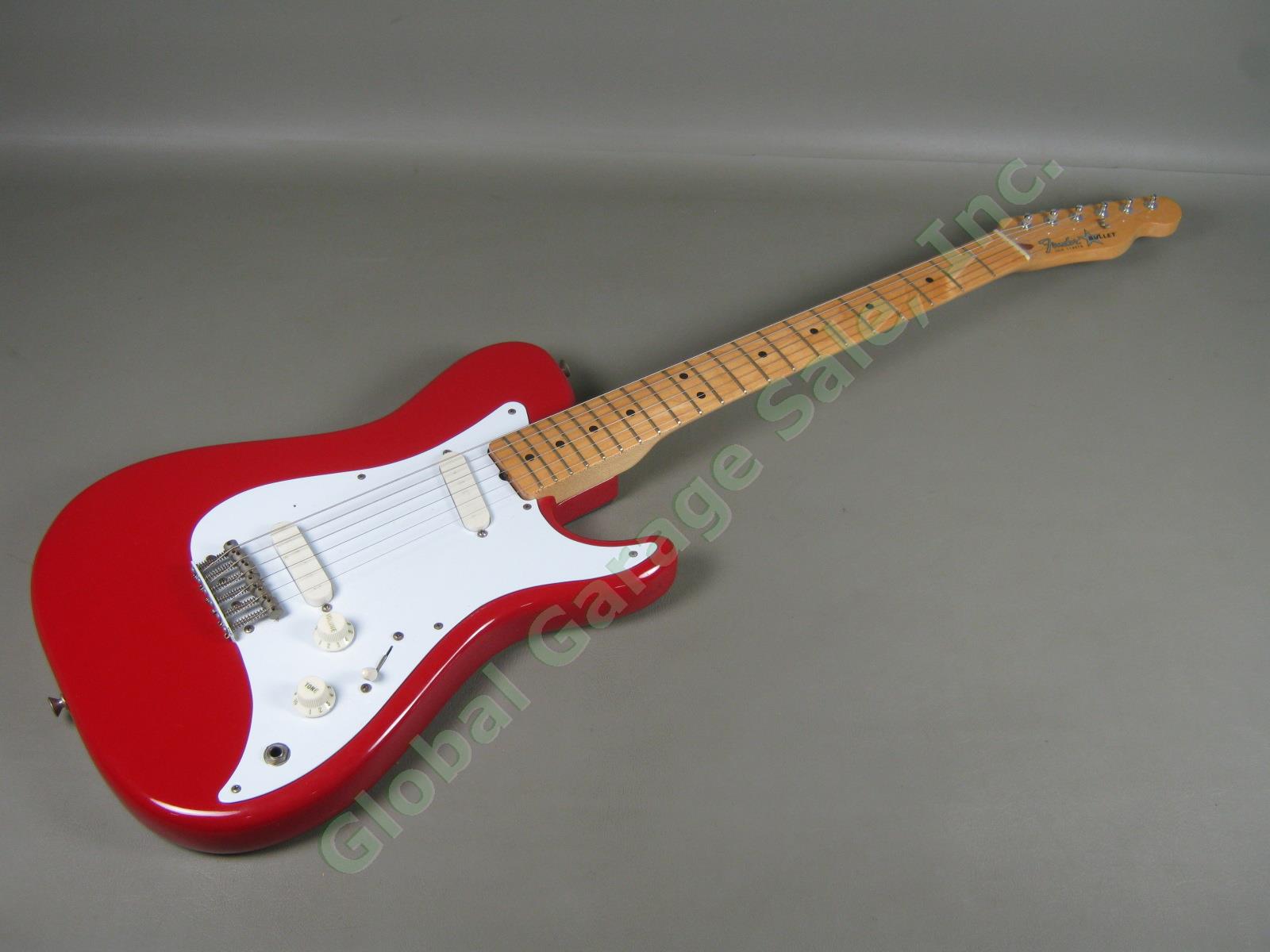 Vtg 1981 Fender Bullet Electric Guitar w/Case Telecaster Neck Mustang Pickups NR 1
