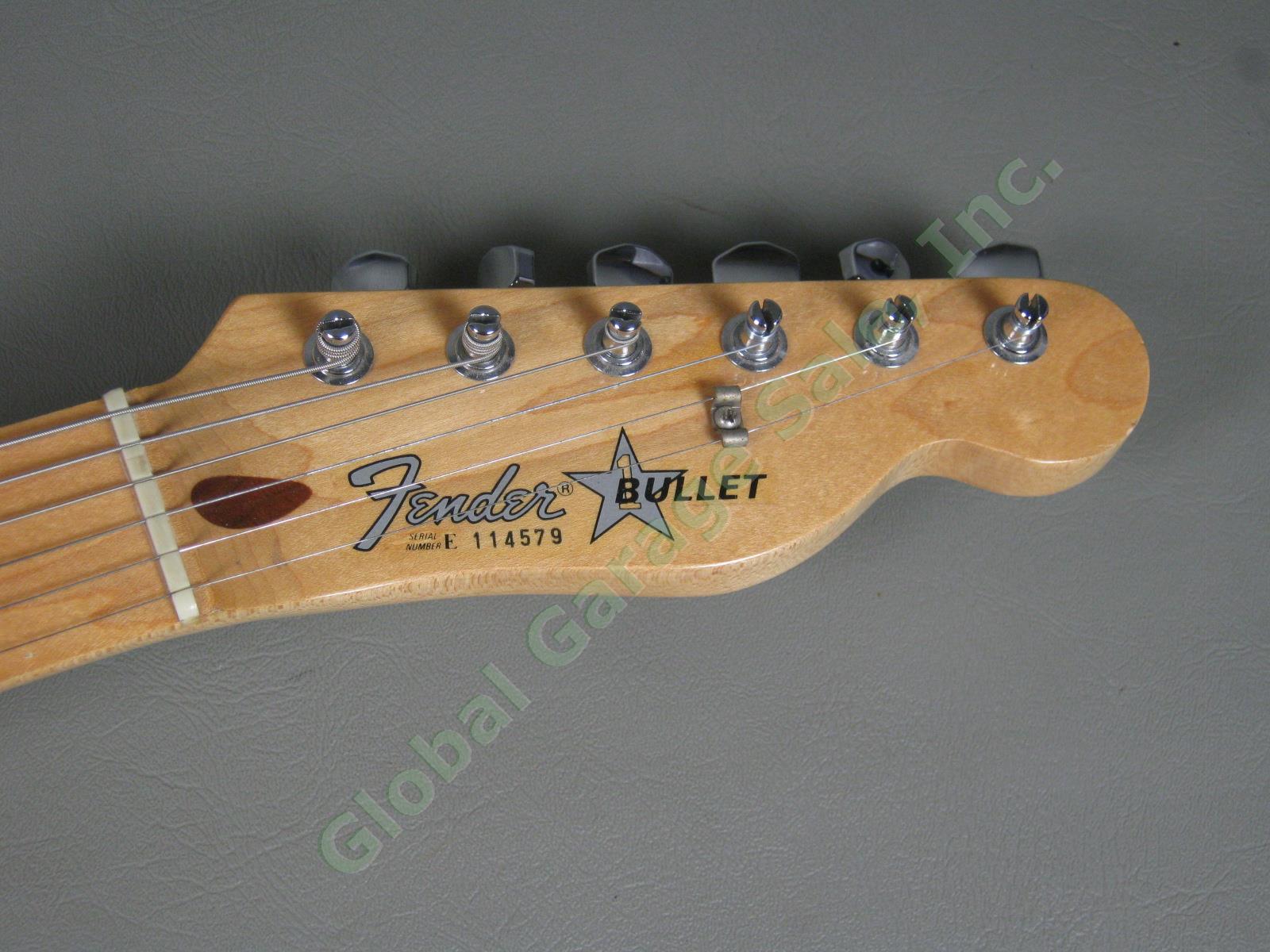 Vtg 1981 Fender Bullet Electric Guitar w/Case Telecaster Neck Mustang Pickups NR 11
