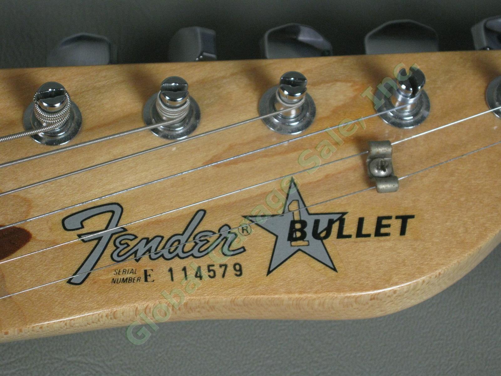 Vtg 1981 Fender Bullet Electric Guitar w/Case Telecaster Neck Mustang Pickups NR 12