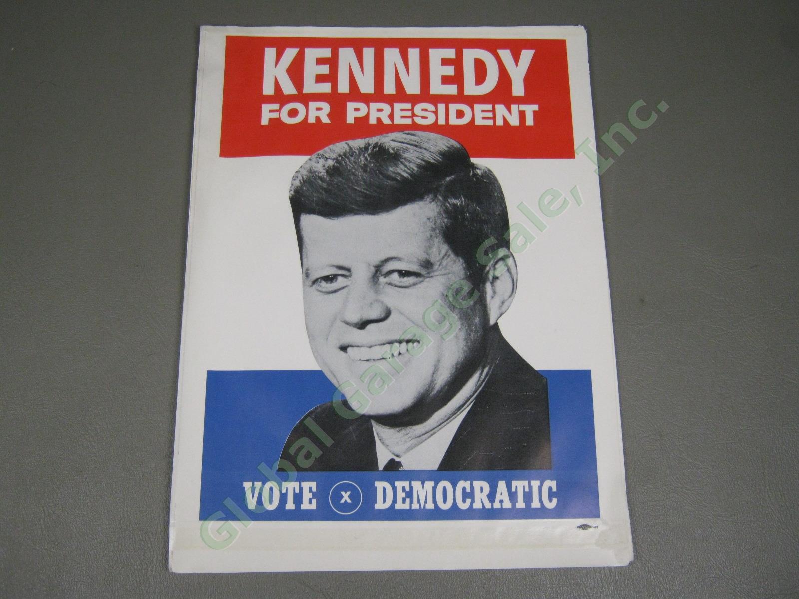 8 Vtg 1960 John F Kennedy JFK Vote Democratic Political Campaign Posters Lot NR!