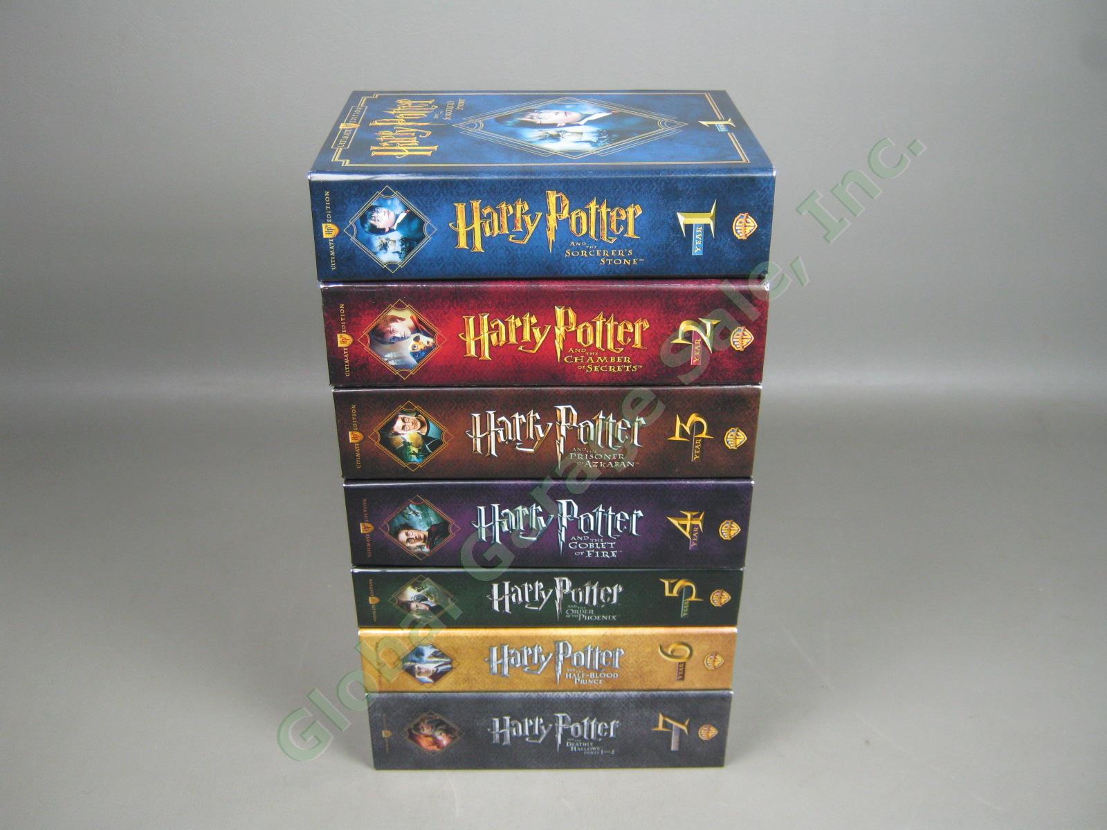 Complete Set Of 7 Harry Potter Ultimate Edition Blu-Ray Movies W/ Boxes Booklets