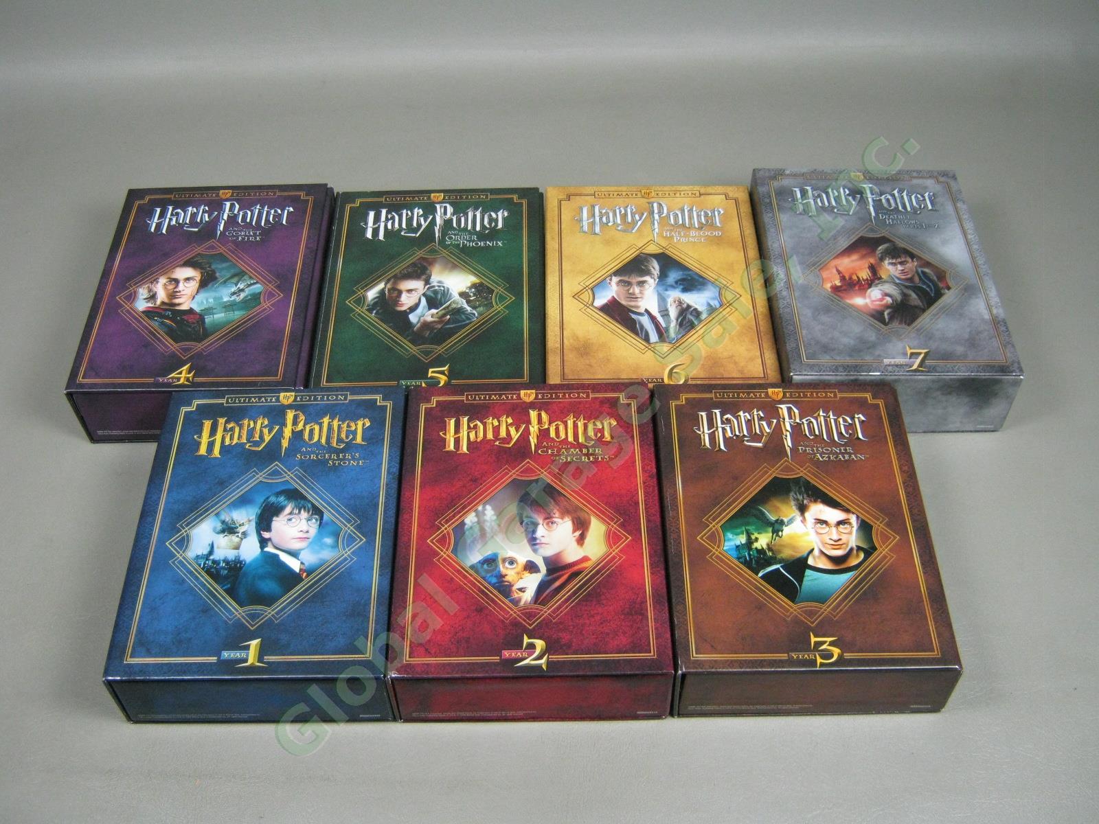 Complete Set Of 7 Harry Potter Ultimate Edition Blu-Ray Movies W/ Boxes Booklets 1