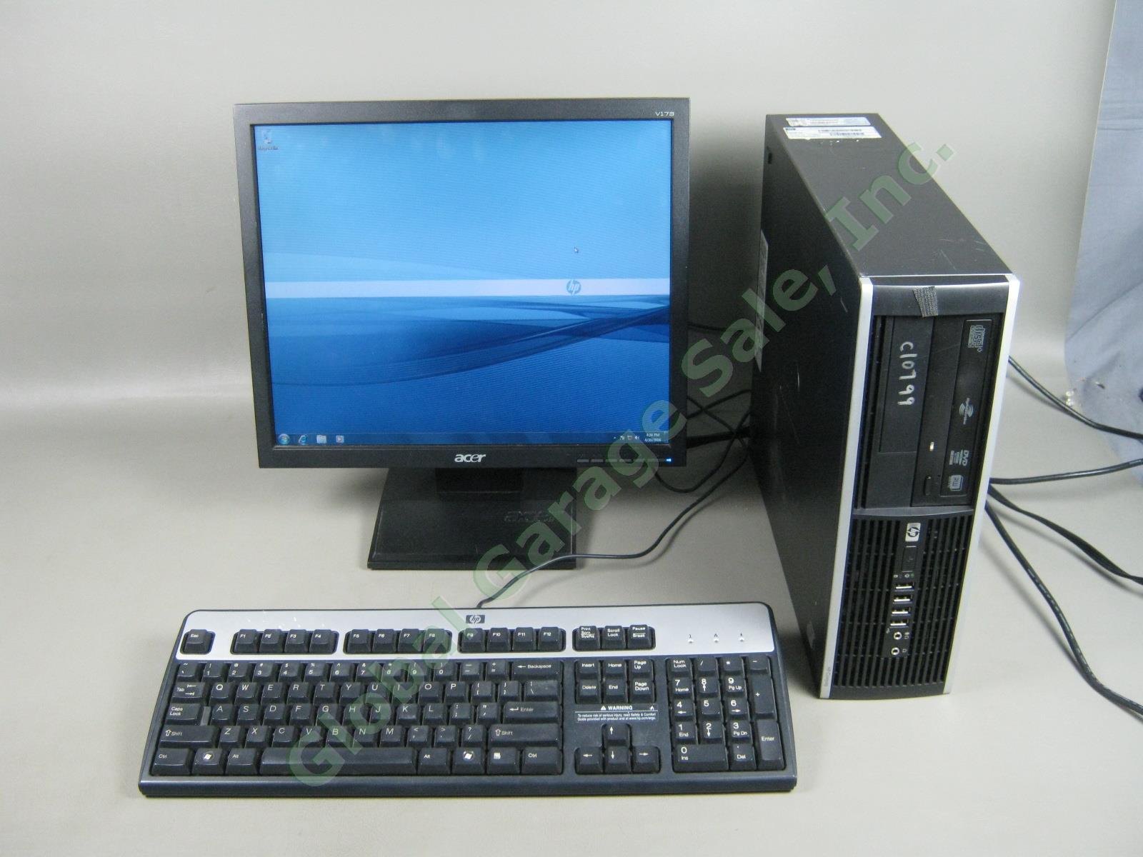 HP Compaq 6005 Pro SFF PC W/ Keyboard + Monitor