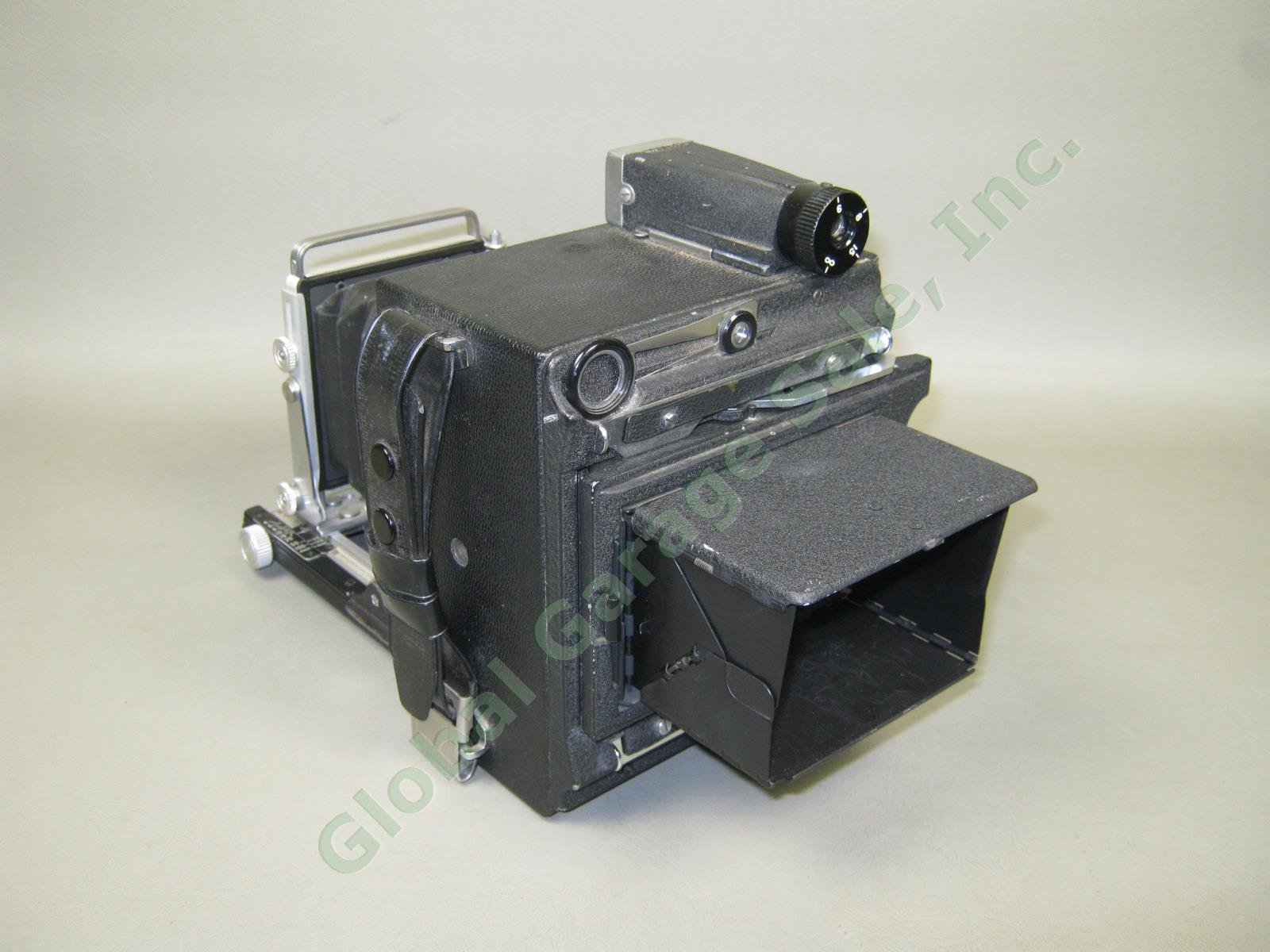 Vtg Graflex Speed Graphic Large Format Camera Kodak Ektar 3.7 105mm Lens Bundle 9