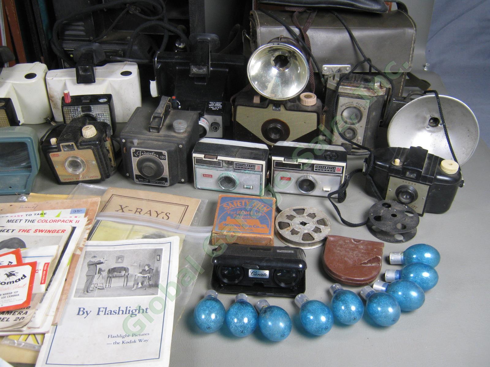 Vintage Antique Film Movie Camera Projector Lot Kodak Brownie Polaroid Yashica + 2