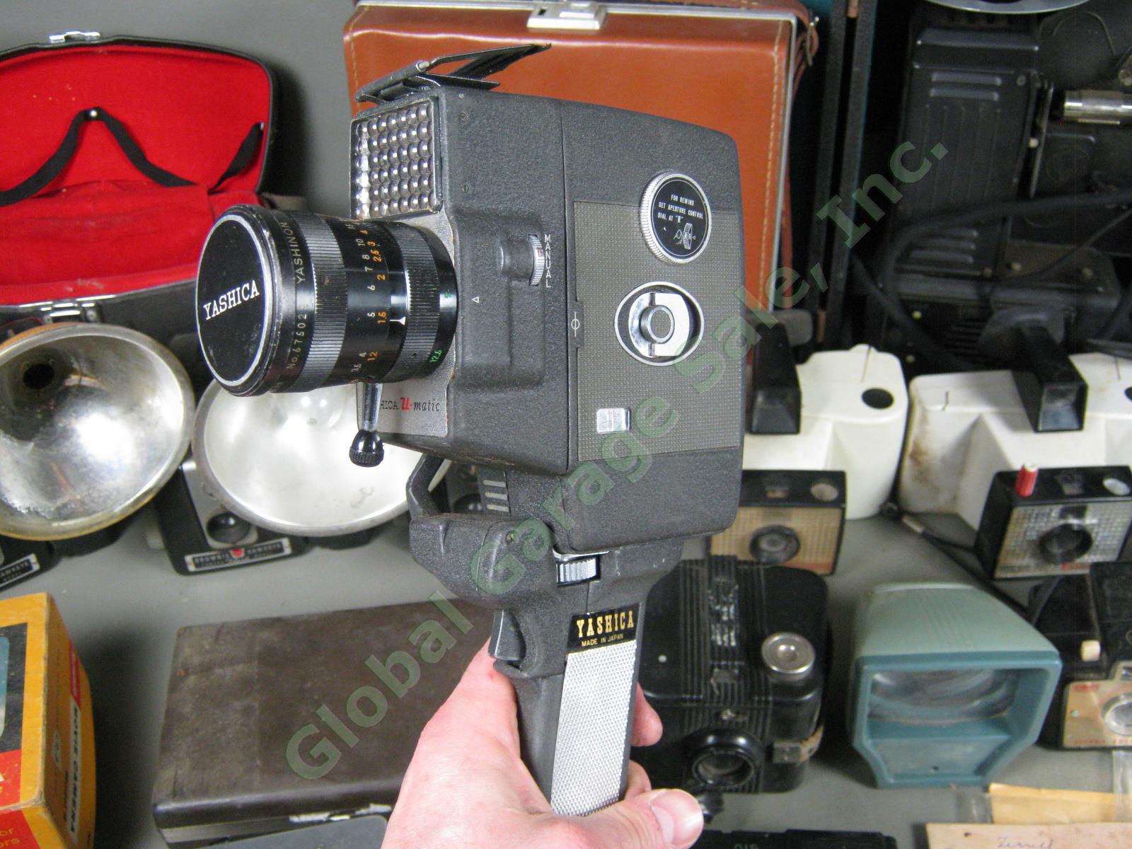 Vintage Antique Film Movie Camera Projector Lot Kodak Brownie Polaroid Yashica + 6