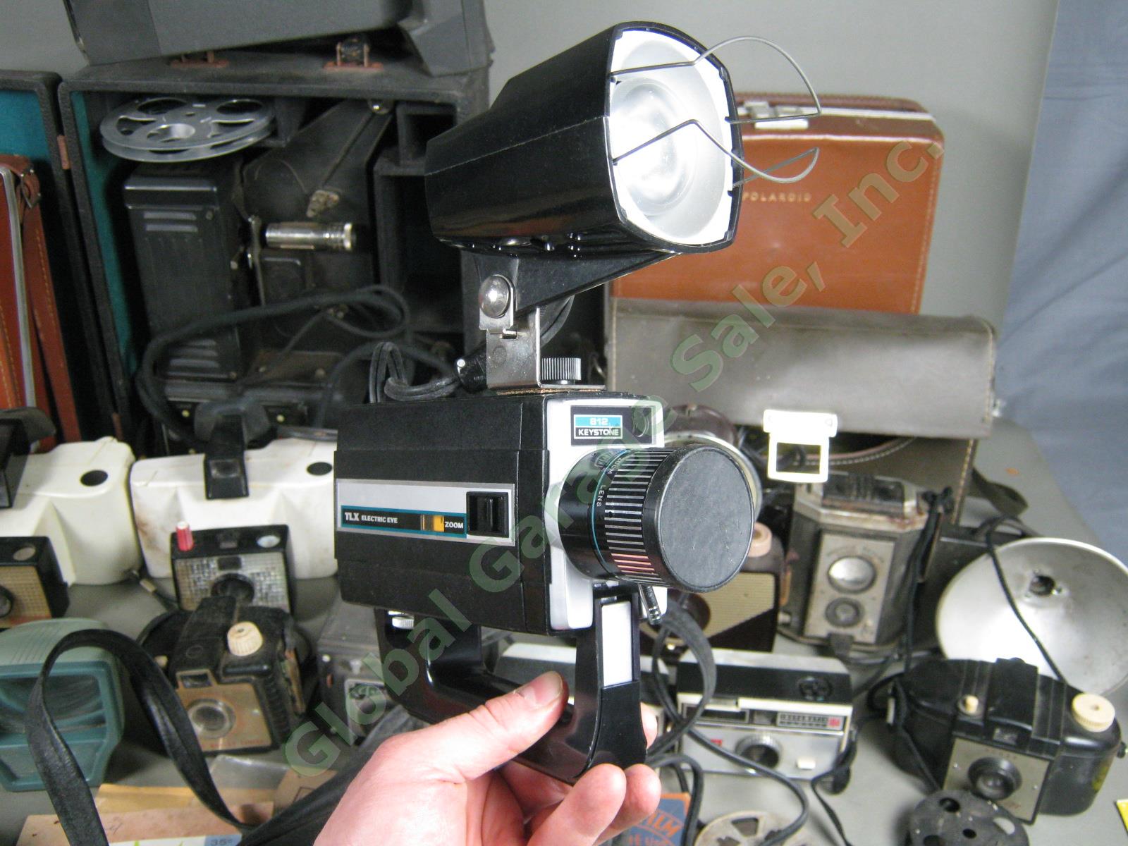Vintage Antique Film Movie Camera Projector Lot Kodak Brownie Polaroid Yashica + 7