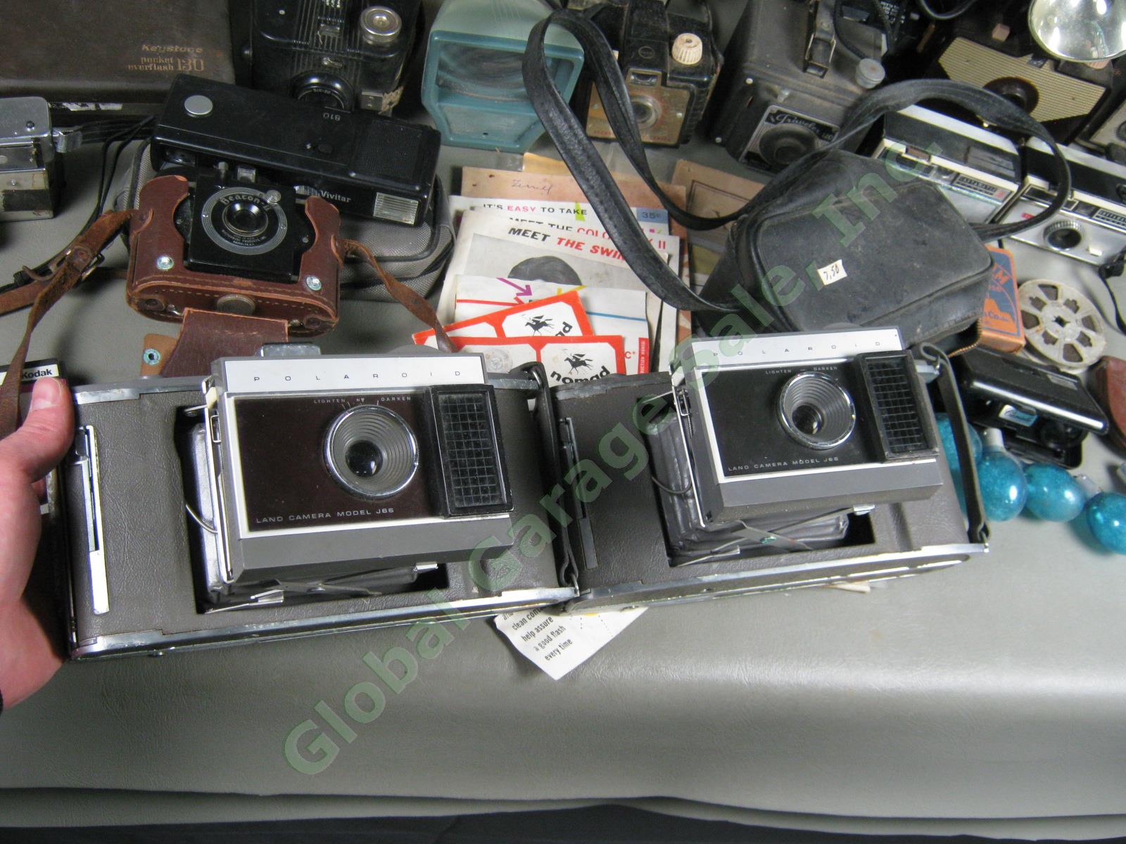 Vintage Antique Film Movie Camera Projector Lot Kodak Brownie Polaroid Yashica + 8