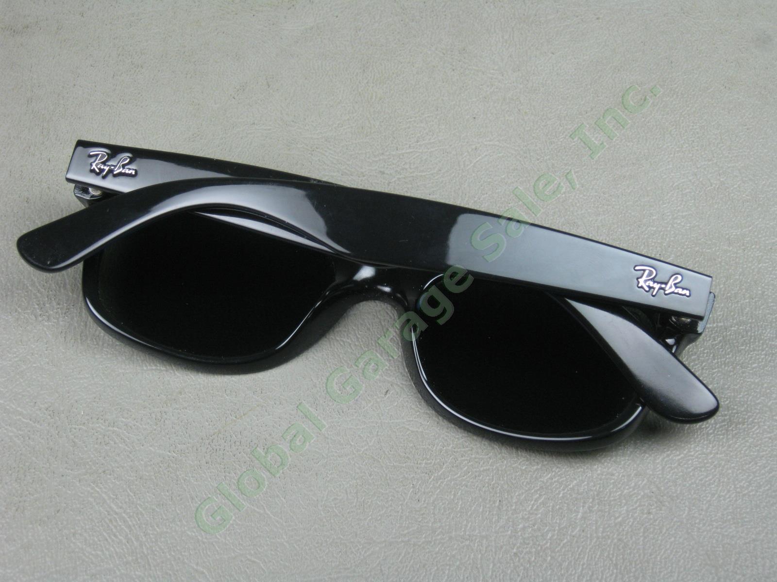 Ray-Ban RB2132 901/58 New Wayfarer Polarized Sunglasses Black Frame Green Lens 5