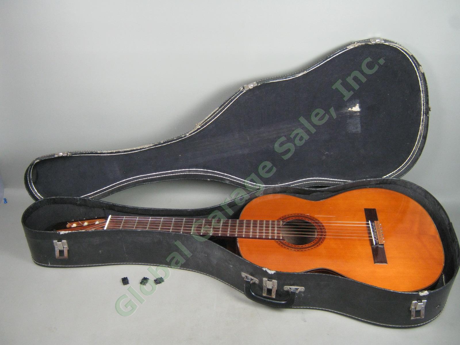 Rare Vtg 1970s Alvarez 5001 Classical Acoustic Guitar Made In Japan W/ Hard Case