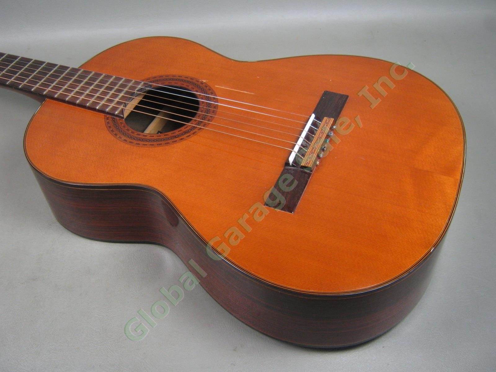 Rare Vtg 1970s Alvarez 5001 Classical Acoustic Guitar Made In Japan W/ Hard Case 2