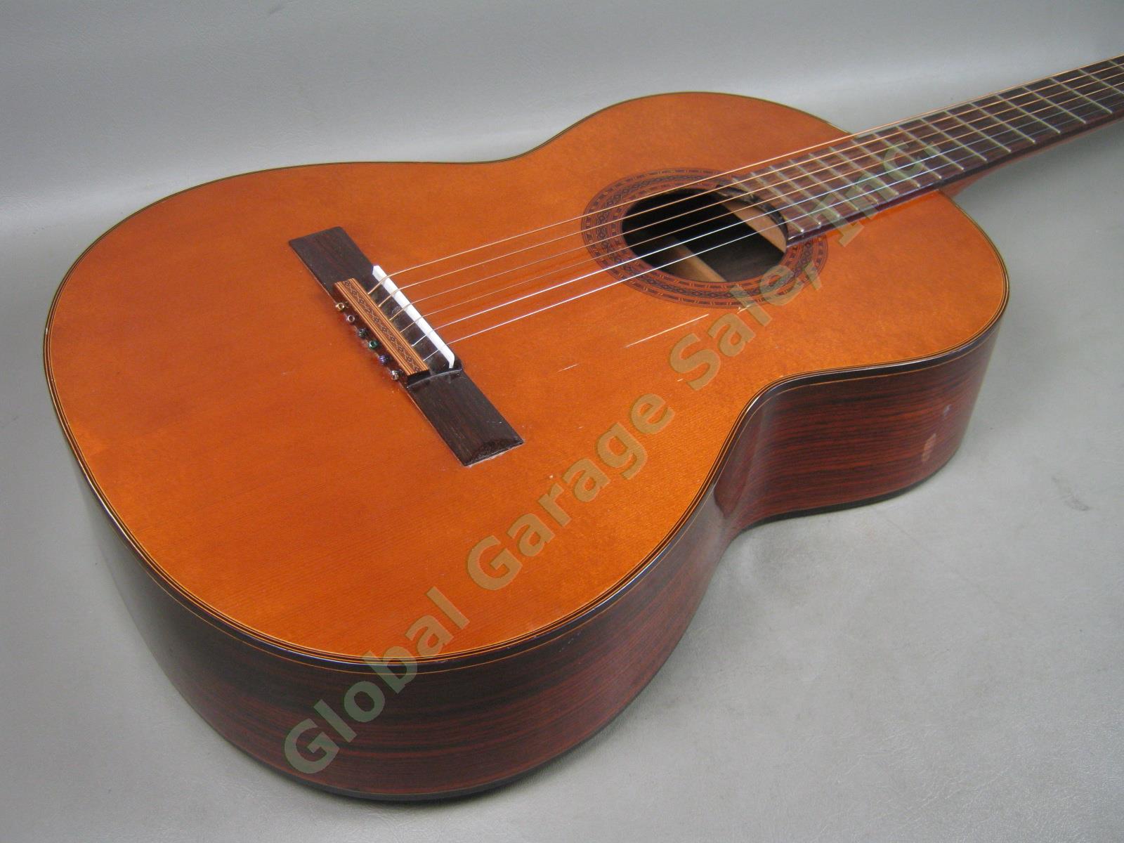 Rare Vtg 1970s Alvarez 5001 Classical Acoustic Guitar Made In Japan W/ Hard Case 4