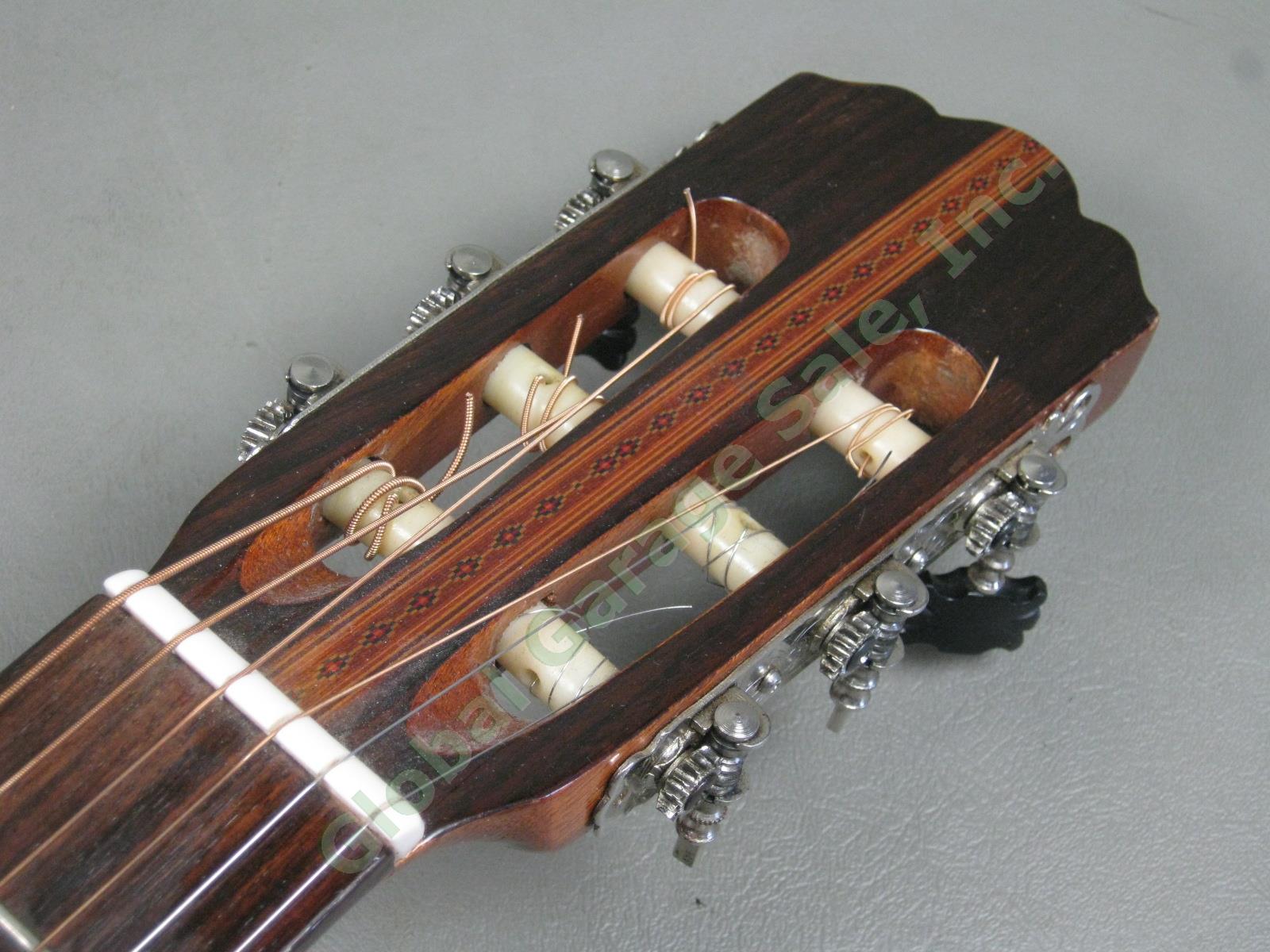 Rare Vtg 1970s Alvarez 5001 Classical Acoustic Guitar Made In Japan W/ Hard Case 7