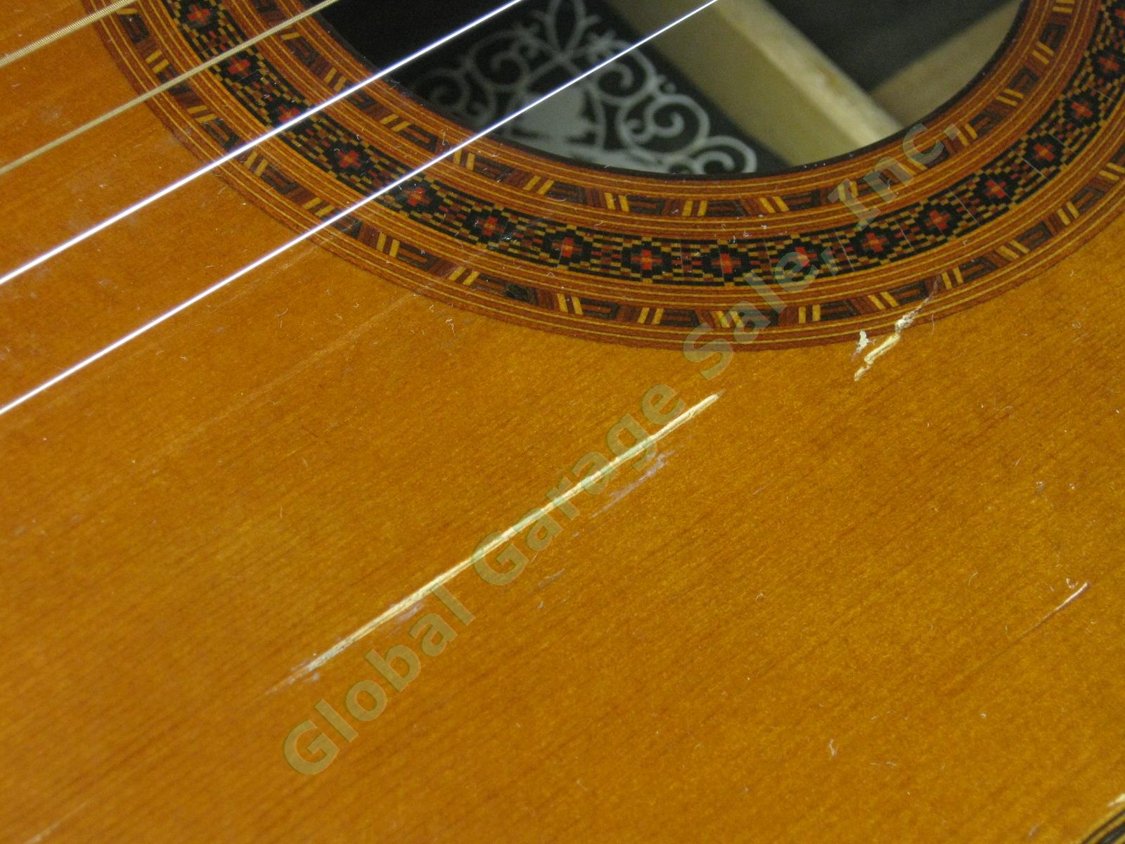 Rare Vtg 1970s Alvarez 5001 Classical Acoustic Guitar Made In Japan W/ Hard Case 14