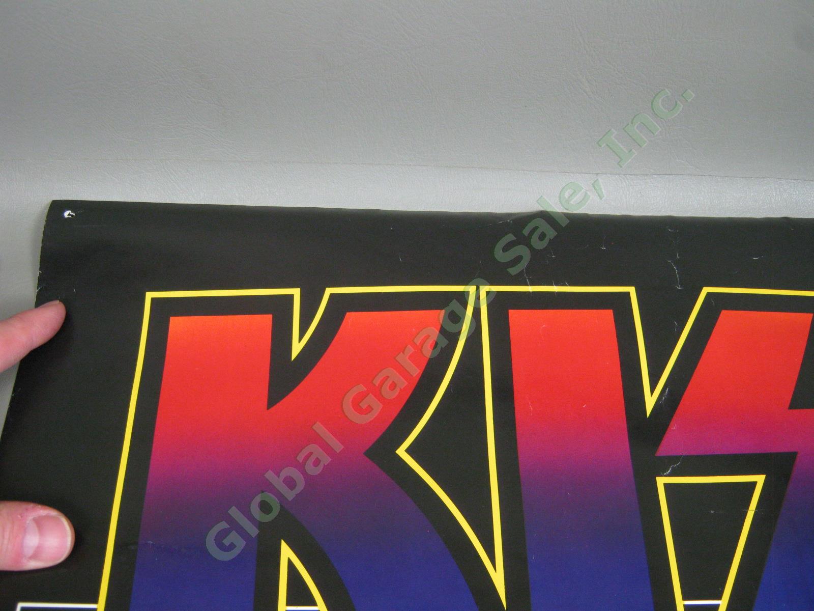 Vtg 1977 KISS Aucoin Western Graphics Cubes Poster #41 21x33 Gene Ace Paul Peter 1