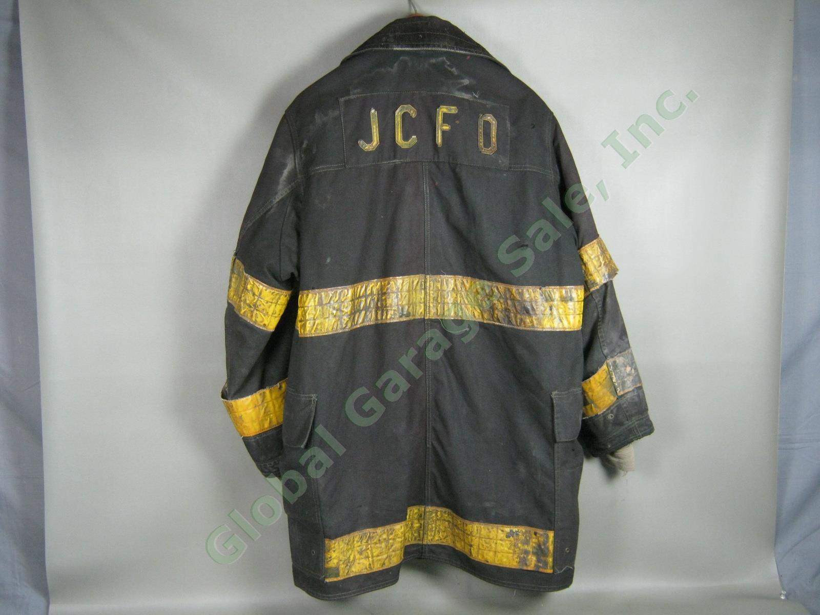 Vtg Jersey City NJ Fire Dept Summer Firefighter Turnout Jacket Coat Cairns Sz 42