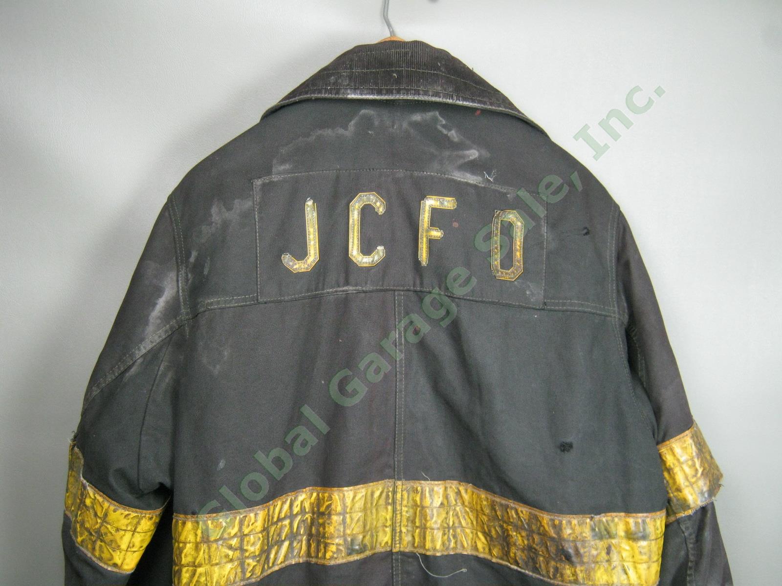 Vtg Jersey City NJ Fire Dept Summer Firefighter Turnout Jacket Coat Cairns Sz 42 1