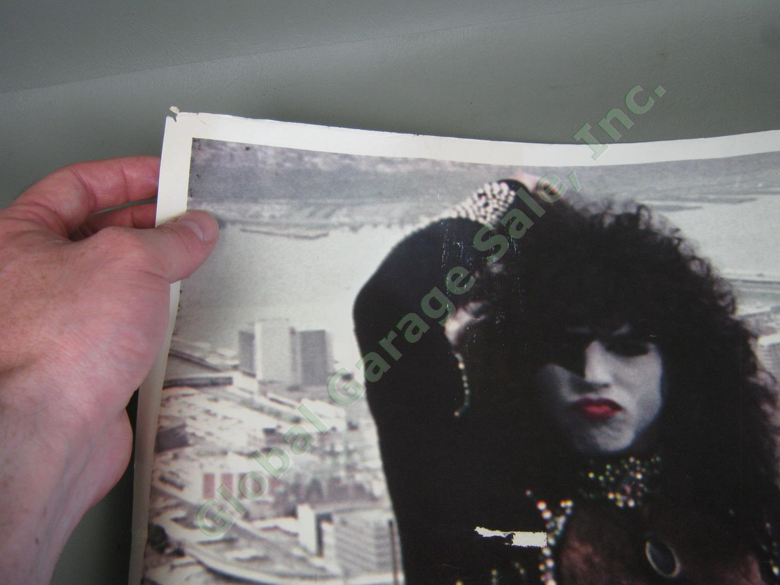 Vtg 1977 KISS Aucoin Boutwell NY Skyline Empire State Building Poster 22" x 34" 1