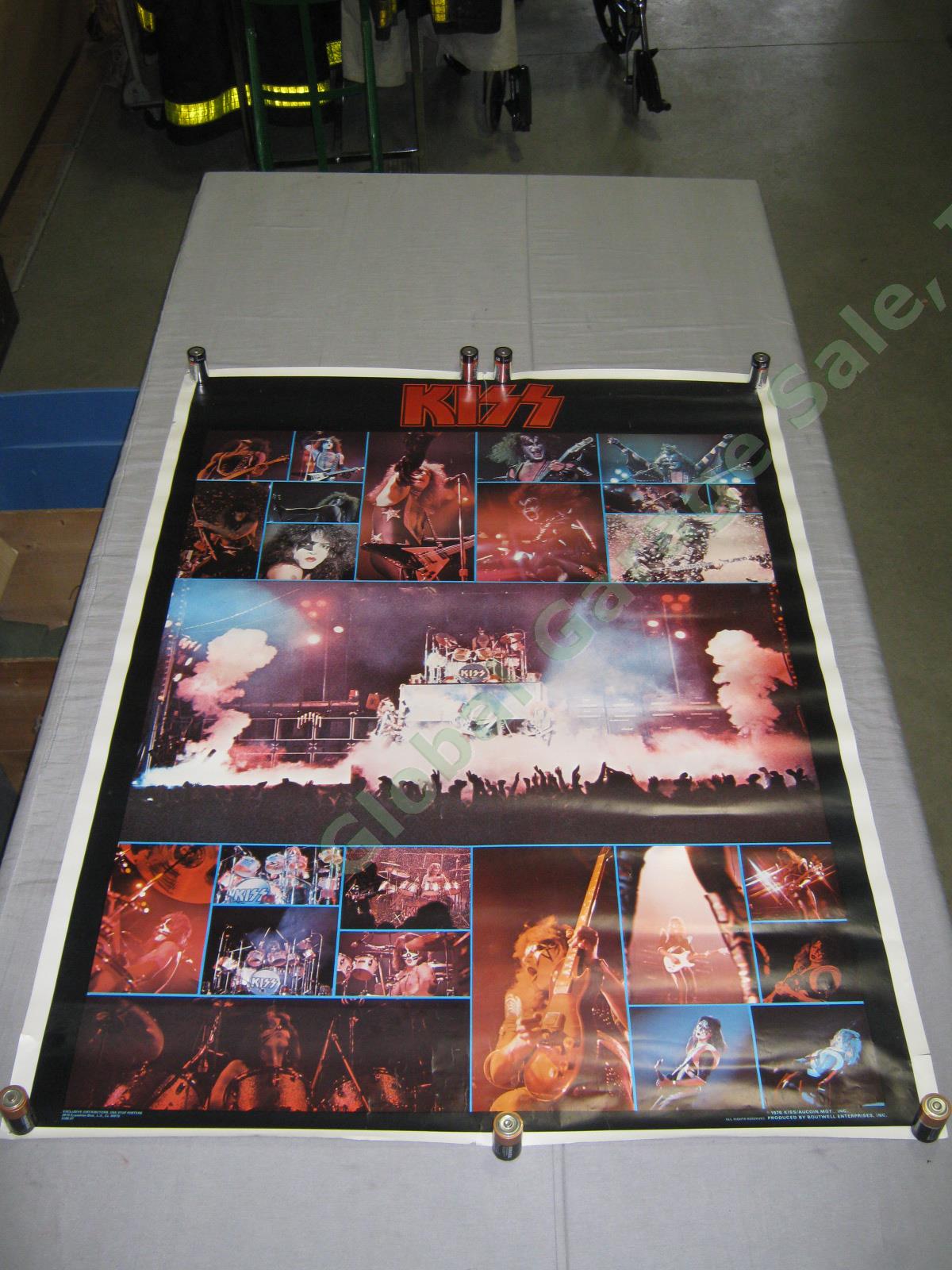 HUGE Vtg 1976 KISS Aucoin Boutwell One Stop Jumbo Alive Subway Poster #7 42 x 58