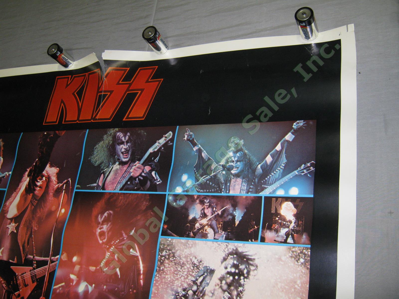 HUGE Vtg 1976 KISS Aucoin Boutwell One Stop Jumbo Alive Subway Poster #7 42 x 58 2