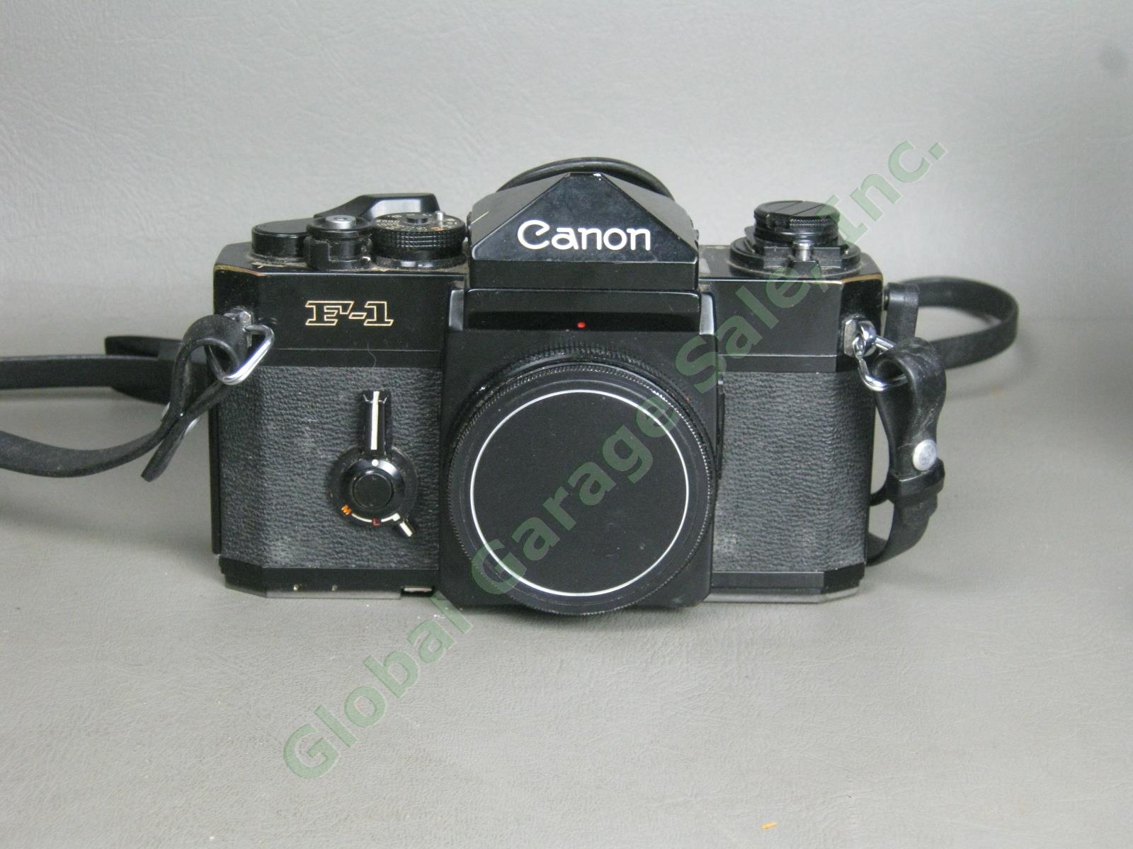 Canon F-1 Camera + Data Back F + Motor Drive MF + Focusing Screen L D Bundle NR! 1
