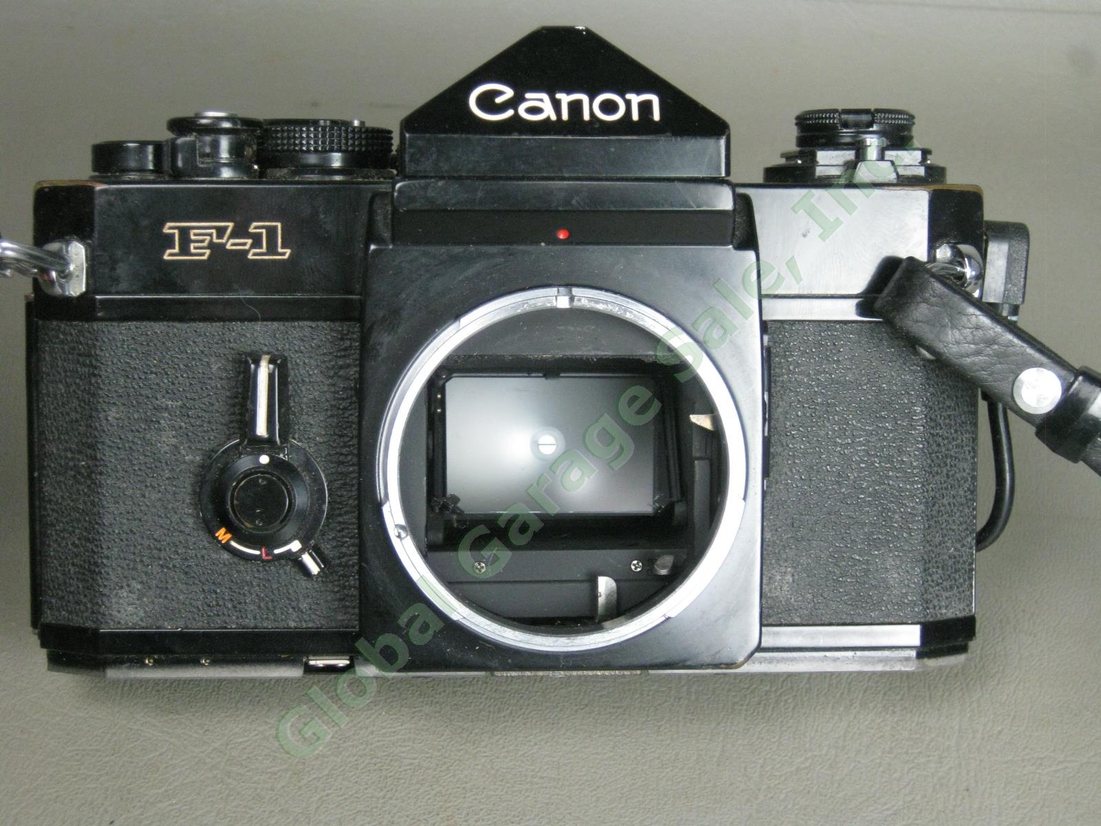 Canon F-1 Camera + Data Back F + Motor Drive MF + Focusing Screen L D Bundle NR! 5
