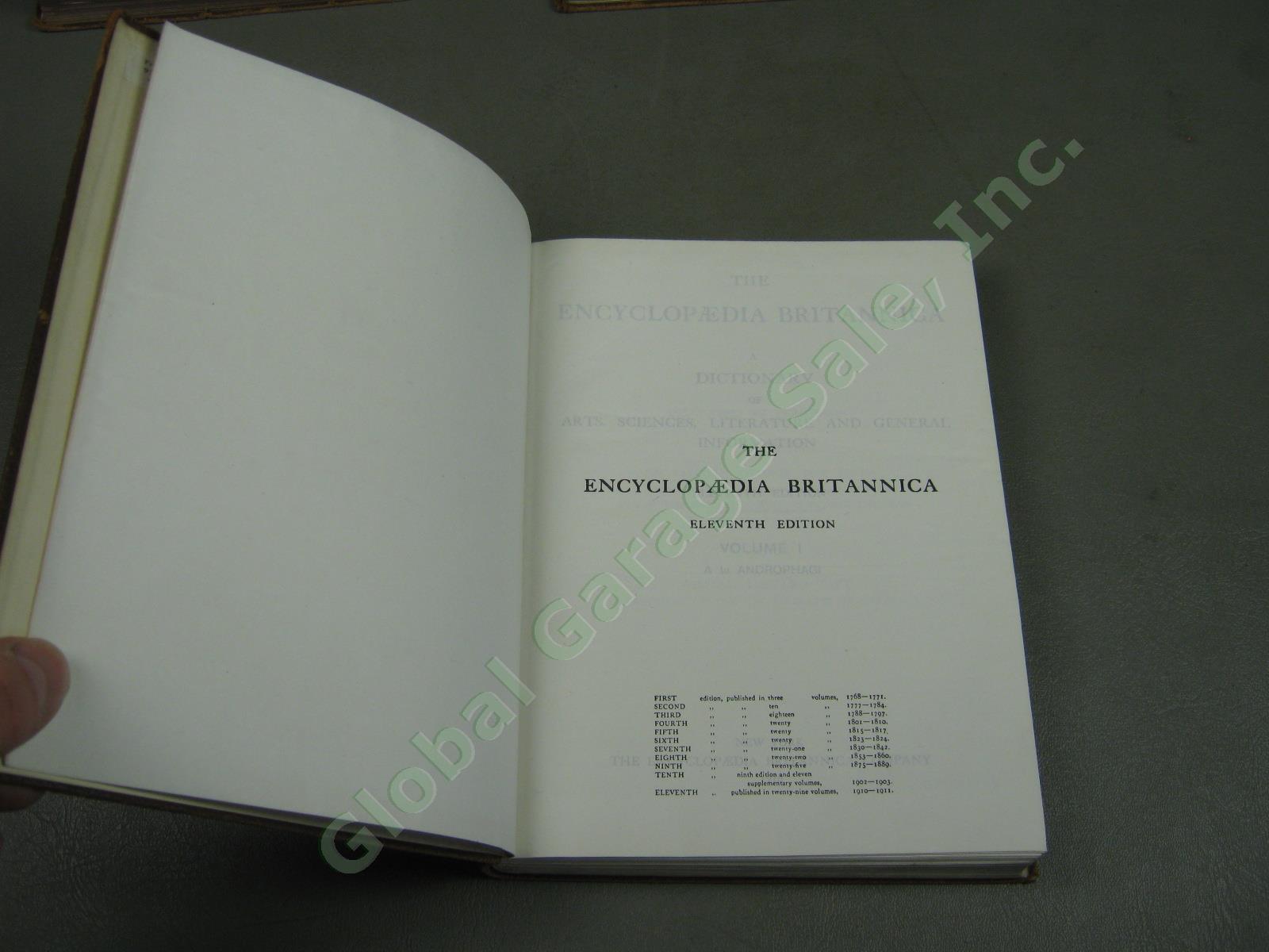 Encyclopedia Britannica 11th Edition Complete Handy 29 Vol Set 1910-1911 +3 1922 6