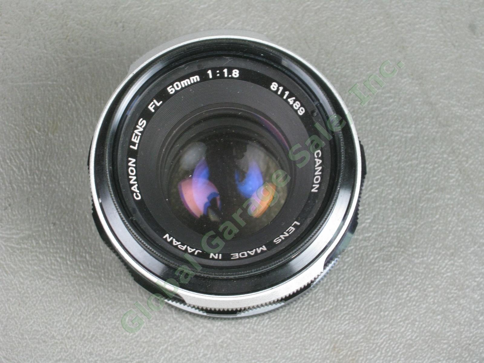 Canon Lens Lot FL 50mm 1:1.8 + FD 24mm 1:2.8 Skylight/Haze Filters Made In Japan 4