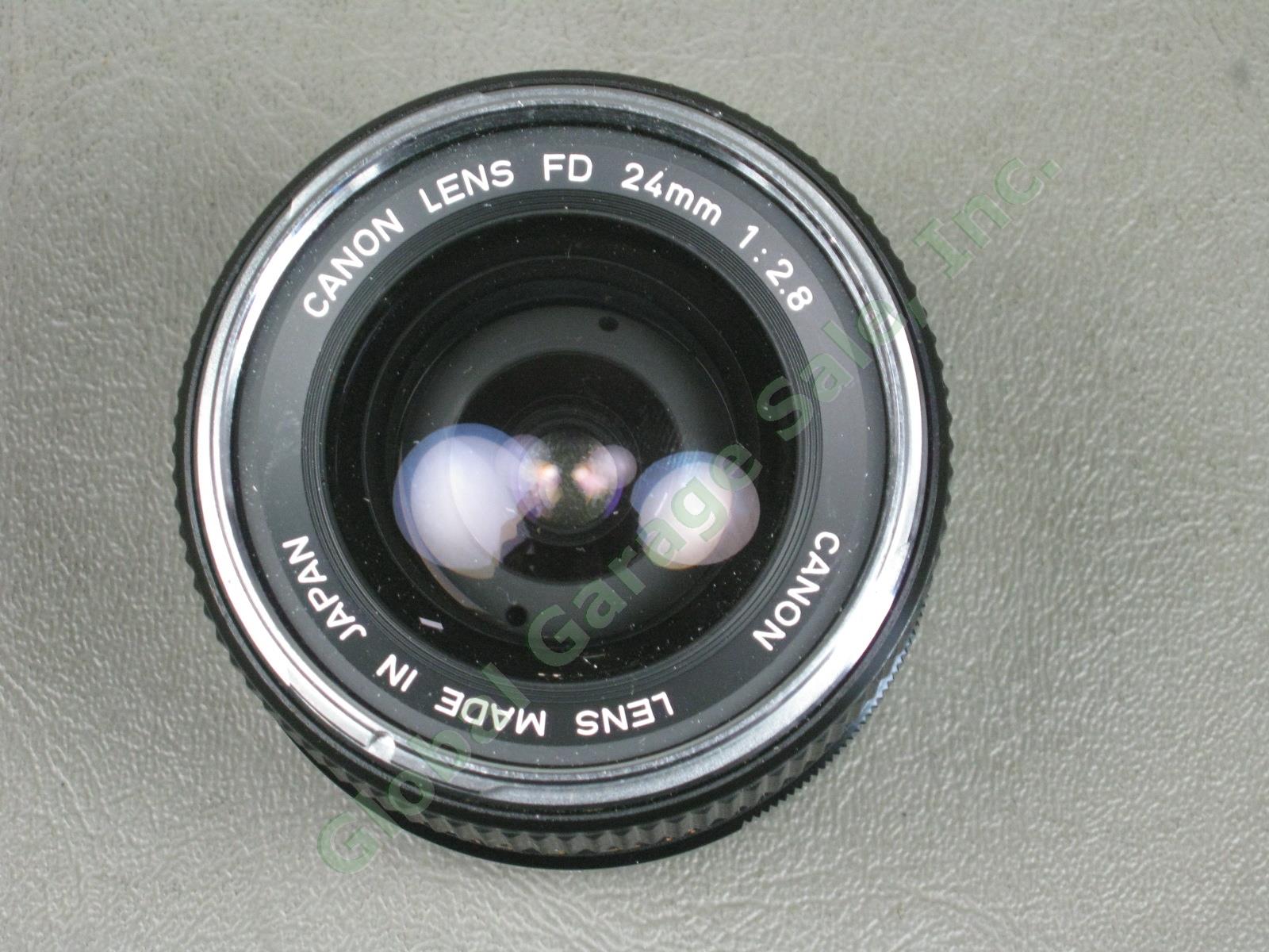Canon Lens Lot FL 50mm 1:1.8 + FD 24mm 1:2.8 Skylight/Haze Filters Made In Japan 9