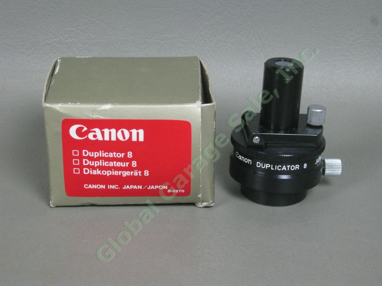 Canon Bellows FL Duplicator 8 Magnifier R Macrophoto Adapter MA-52 Camera Lot NR 6